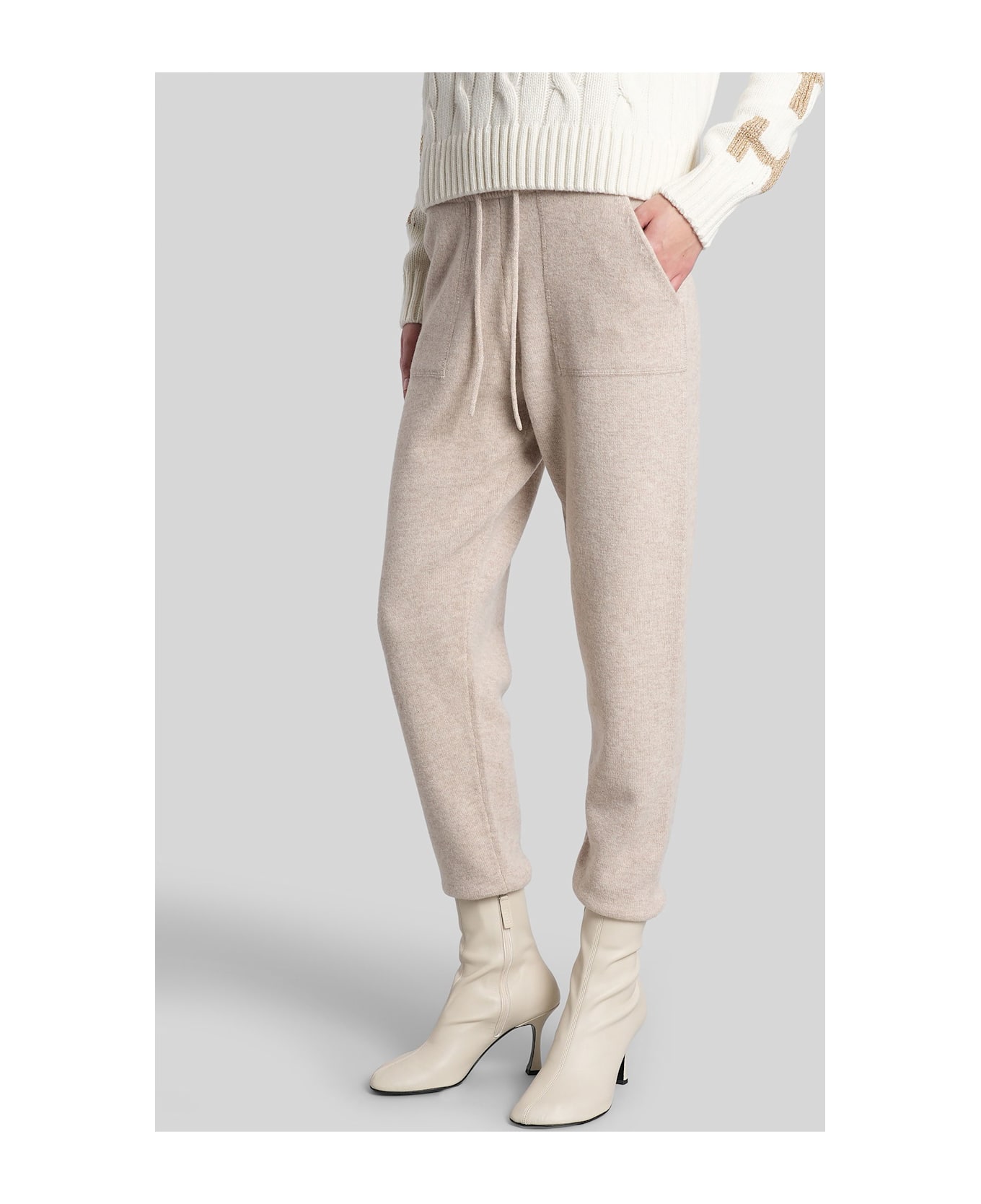 MC2 Saint Barth Grenelle Wool Pants In Beige Wool - beige