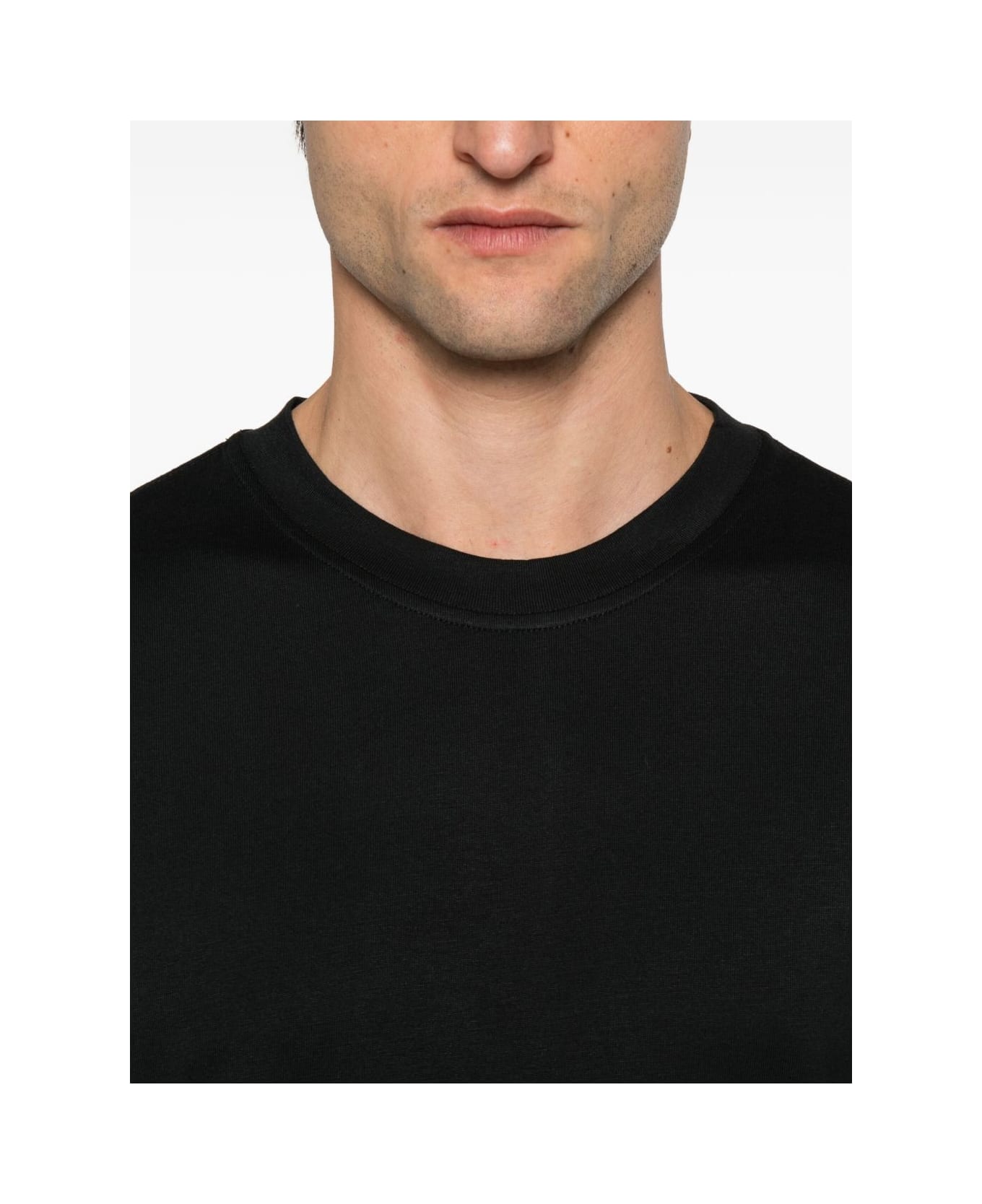 Paolo Pecora Black Modal Knit T-shirt - Black