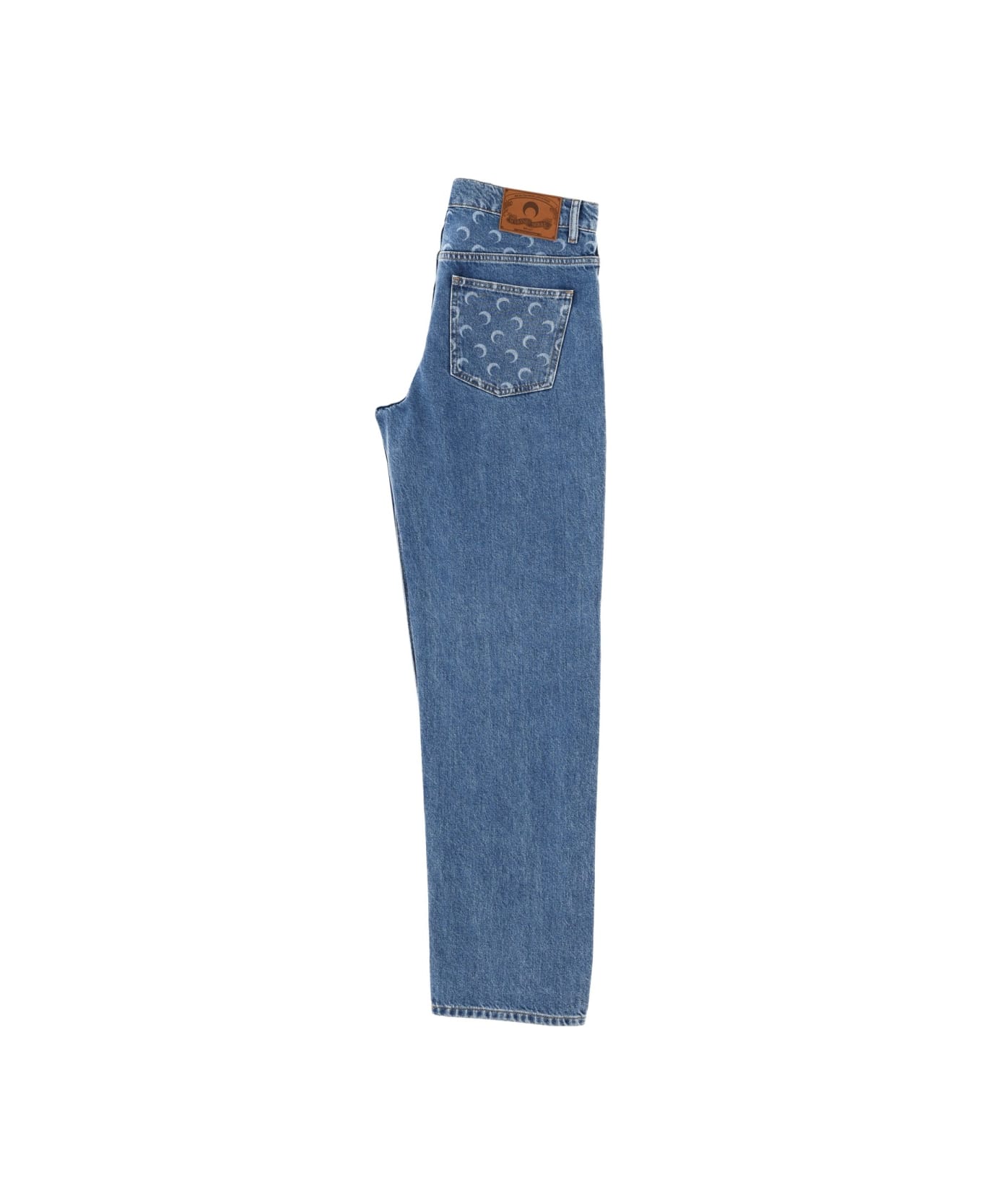 Marine Serre "moon Waxed" Jeans - BLUE