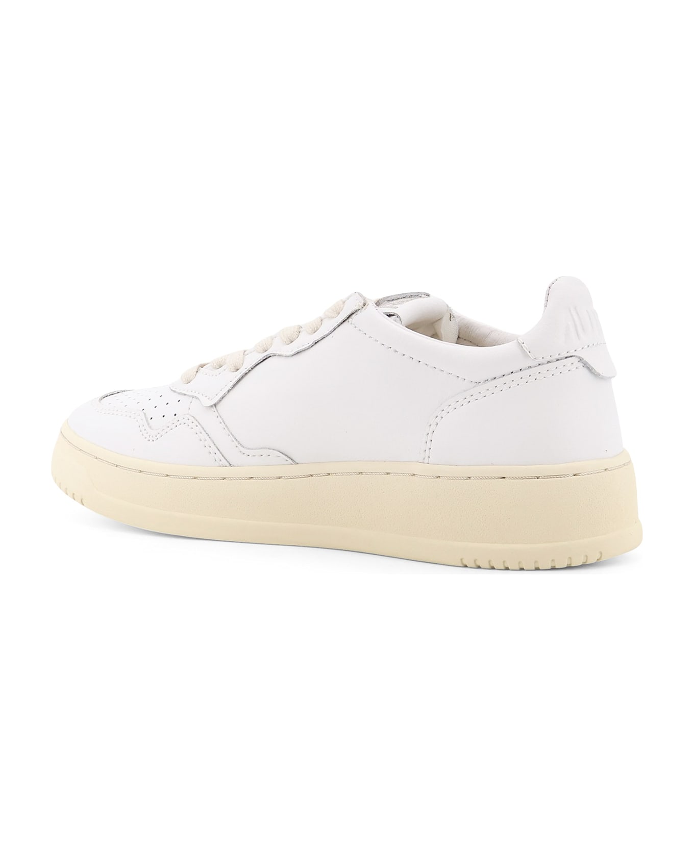 Autry Medalist Low Leather Low-top Snakers - BIANCO BIANCO