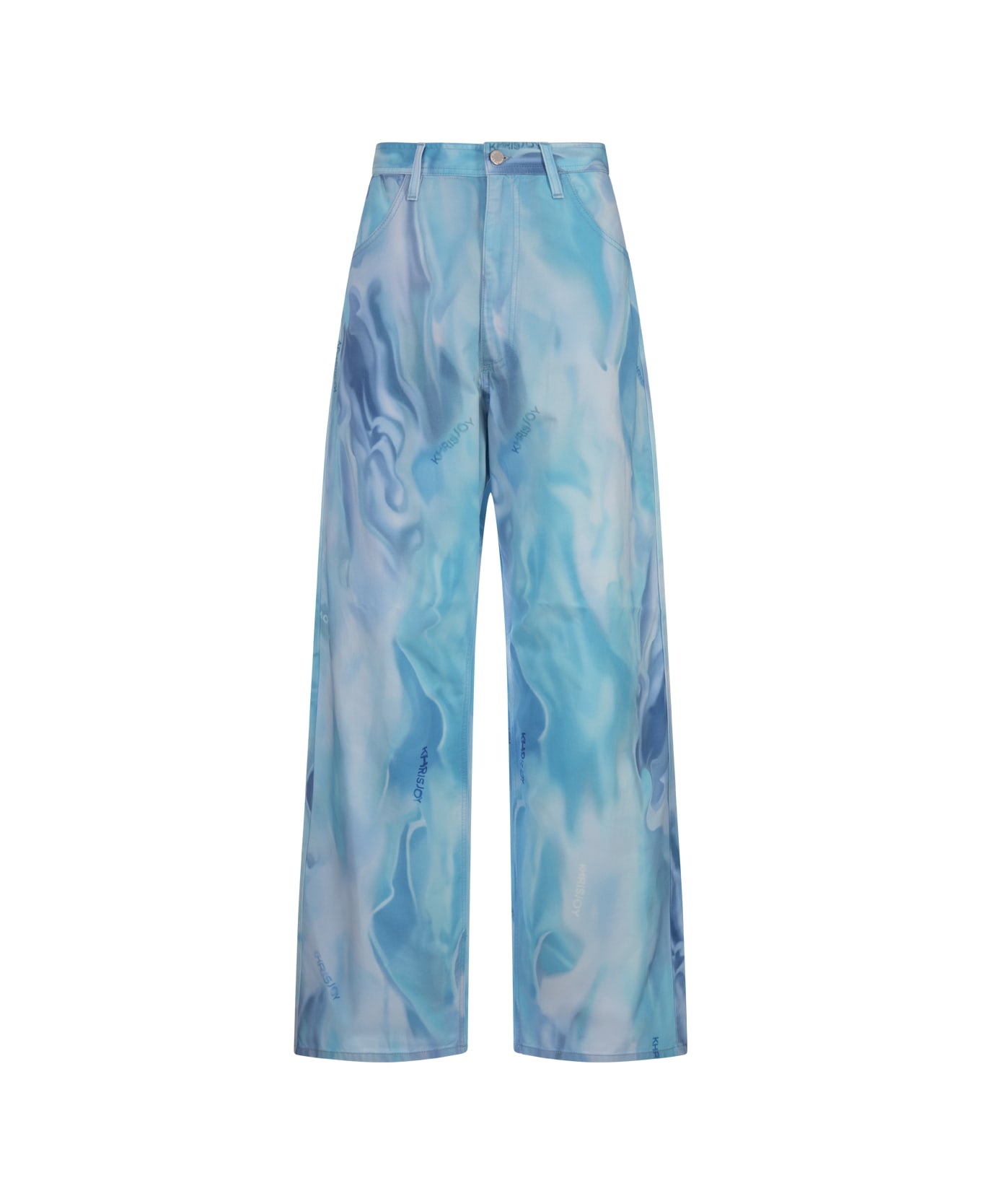 Khrisjoy Elio Air 5 Pockets Jeans In Tropical Breeze - Gnawed Blue