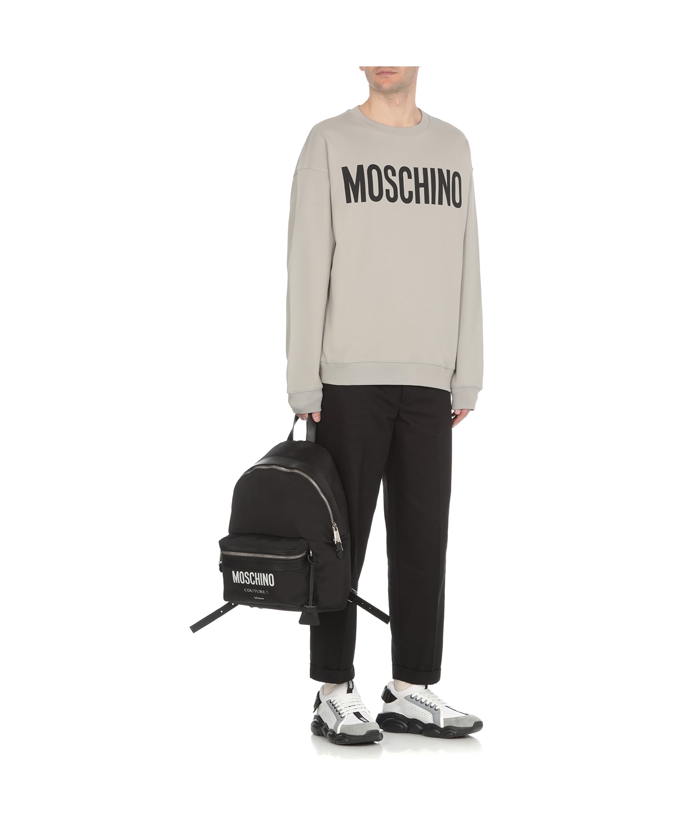 Moschino Sweatshirt With Logo - Grigio