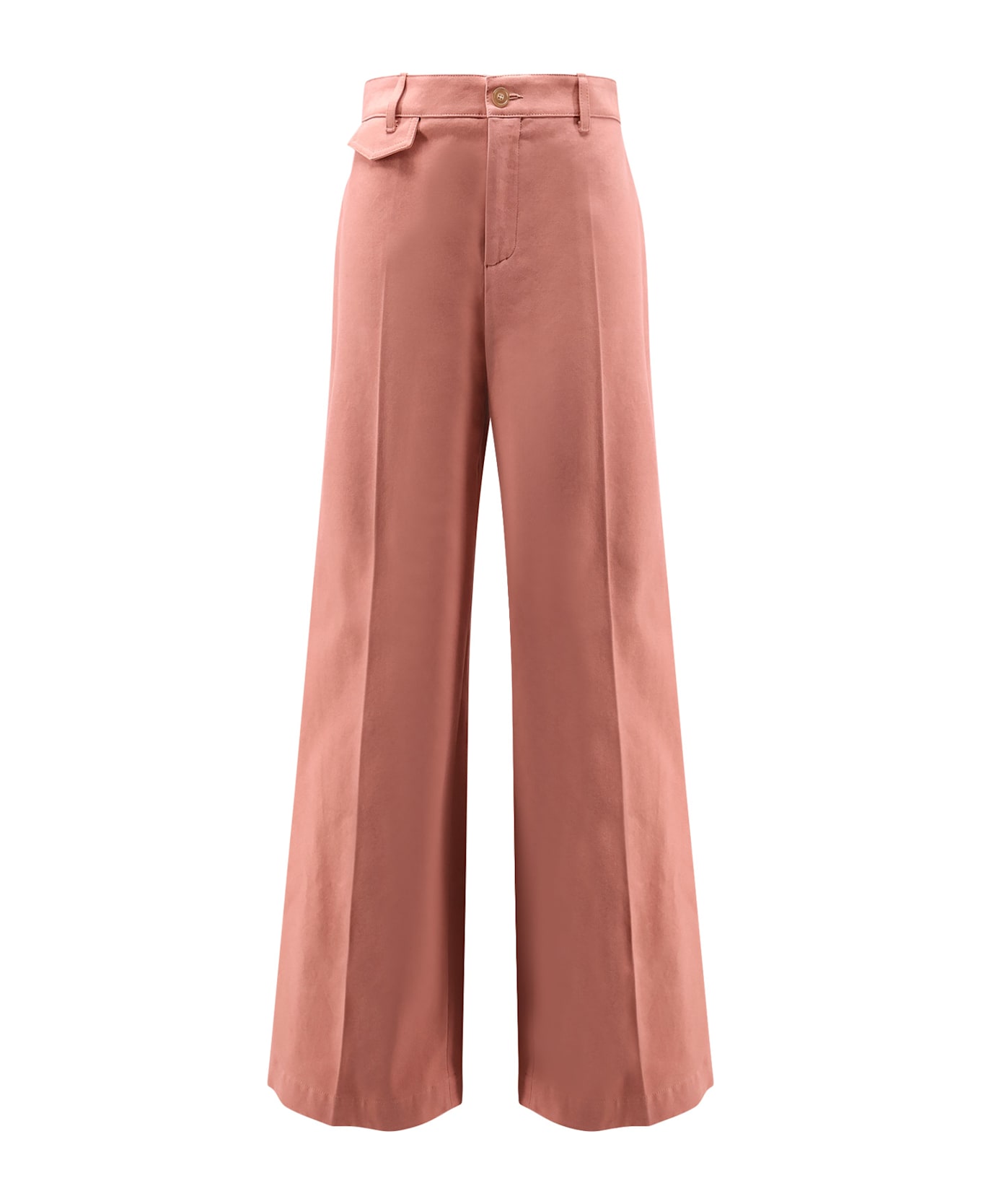 Chloé Cotton Trousers - Wild Pink