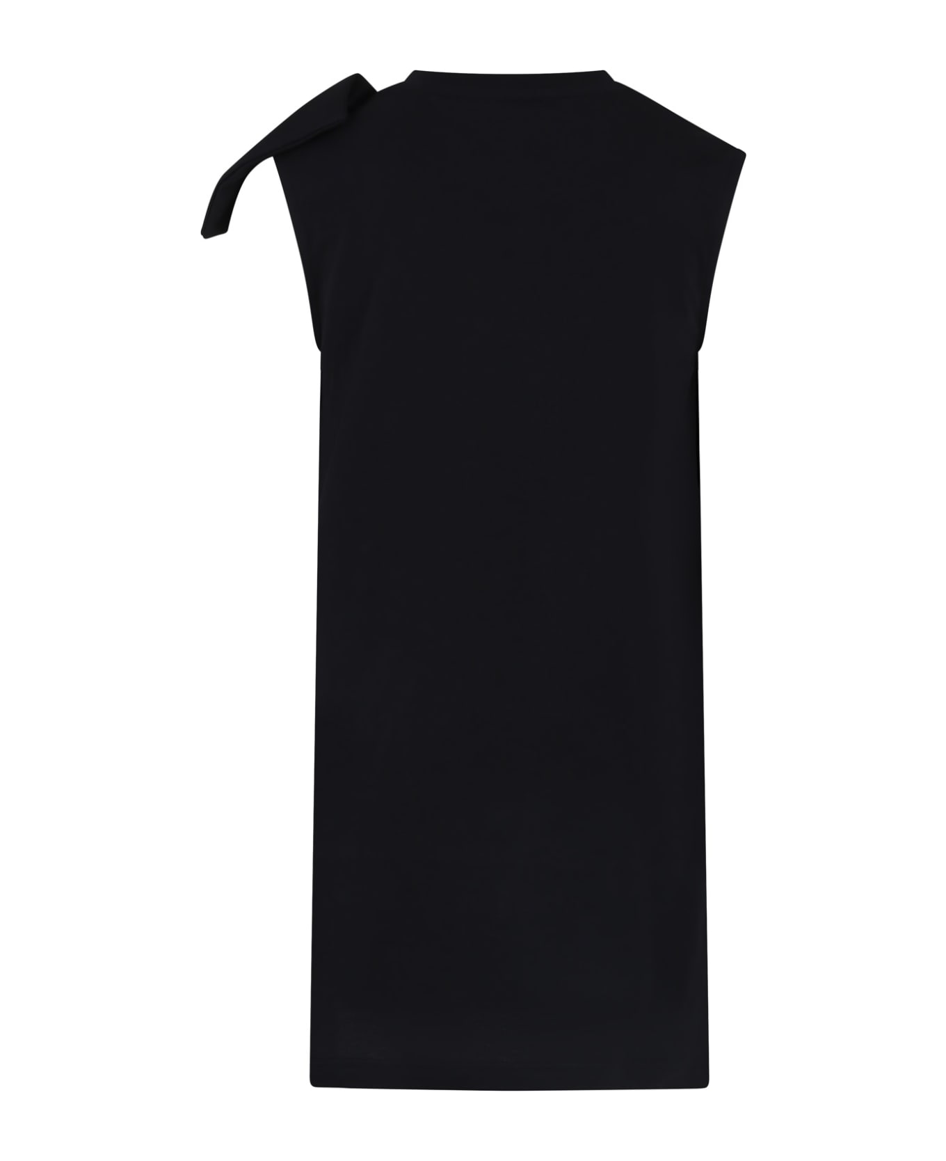Balmain Black Dress For Girl With Bow - Black