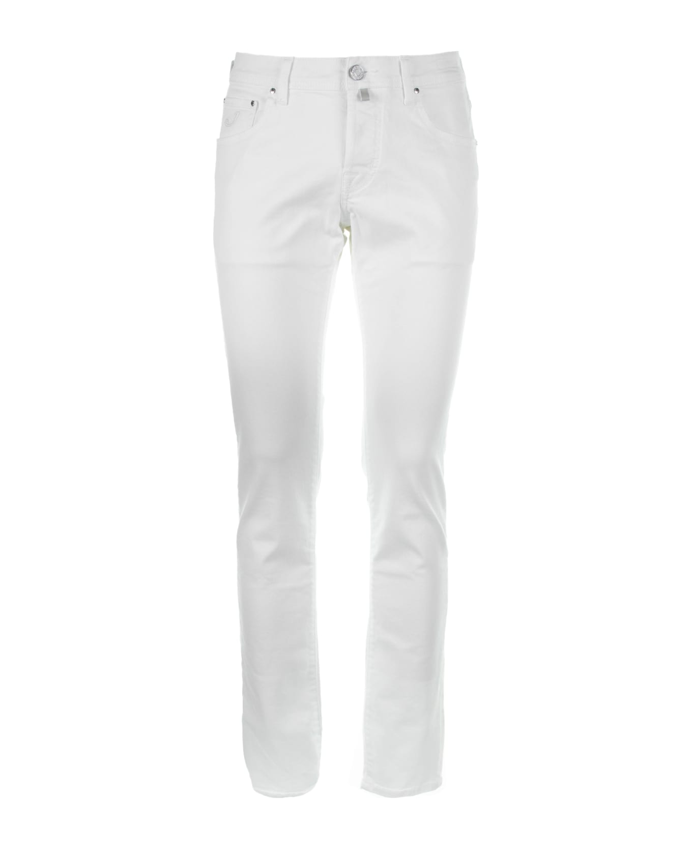 Jacob Cohen White 5-pocket Trousers In Cotton - BIANCO ボトムス