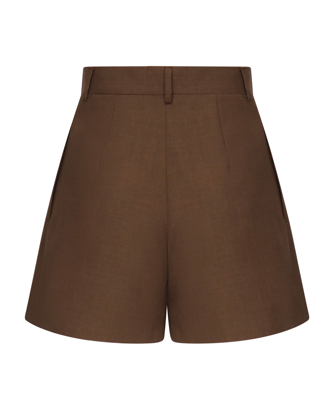 Nineminutes Tailored Cool Wool Shorts - Brown