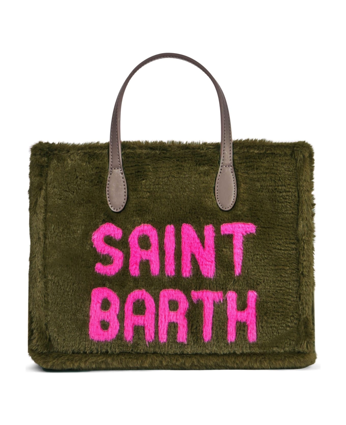 MC2 Saint Barth Vivian Green Faux Fur Handbag - GREEN