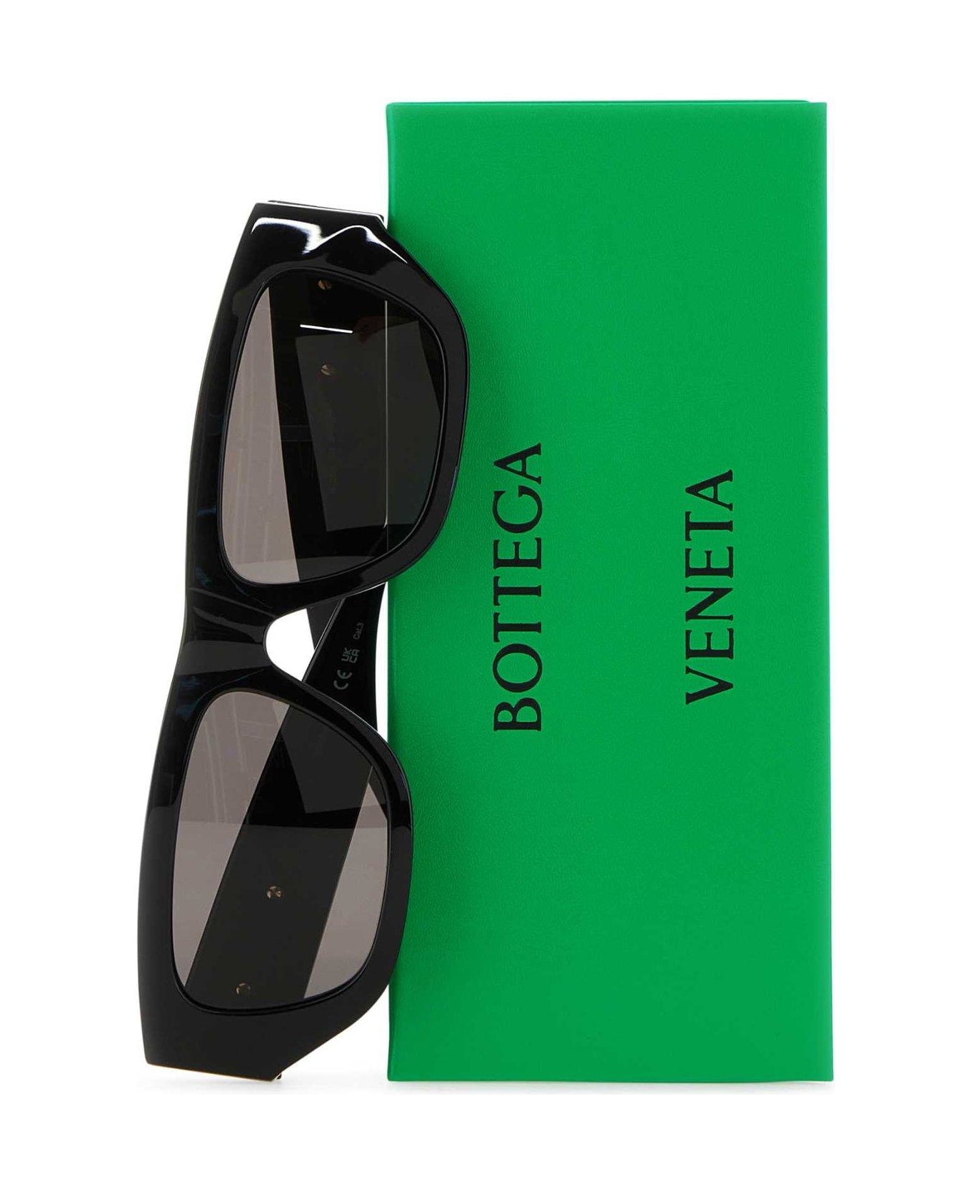 Bottega Veneta Black Acetate Sunglasses - Black