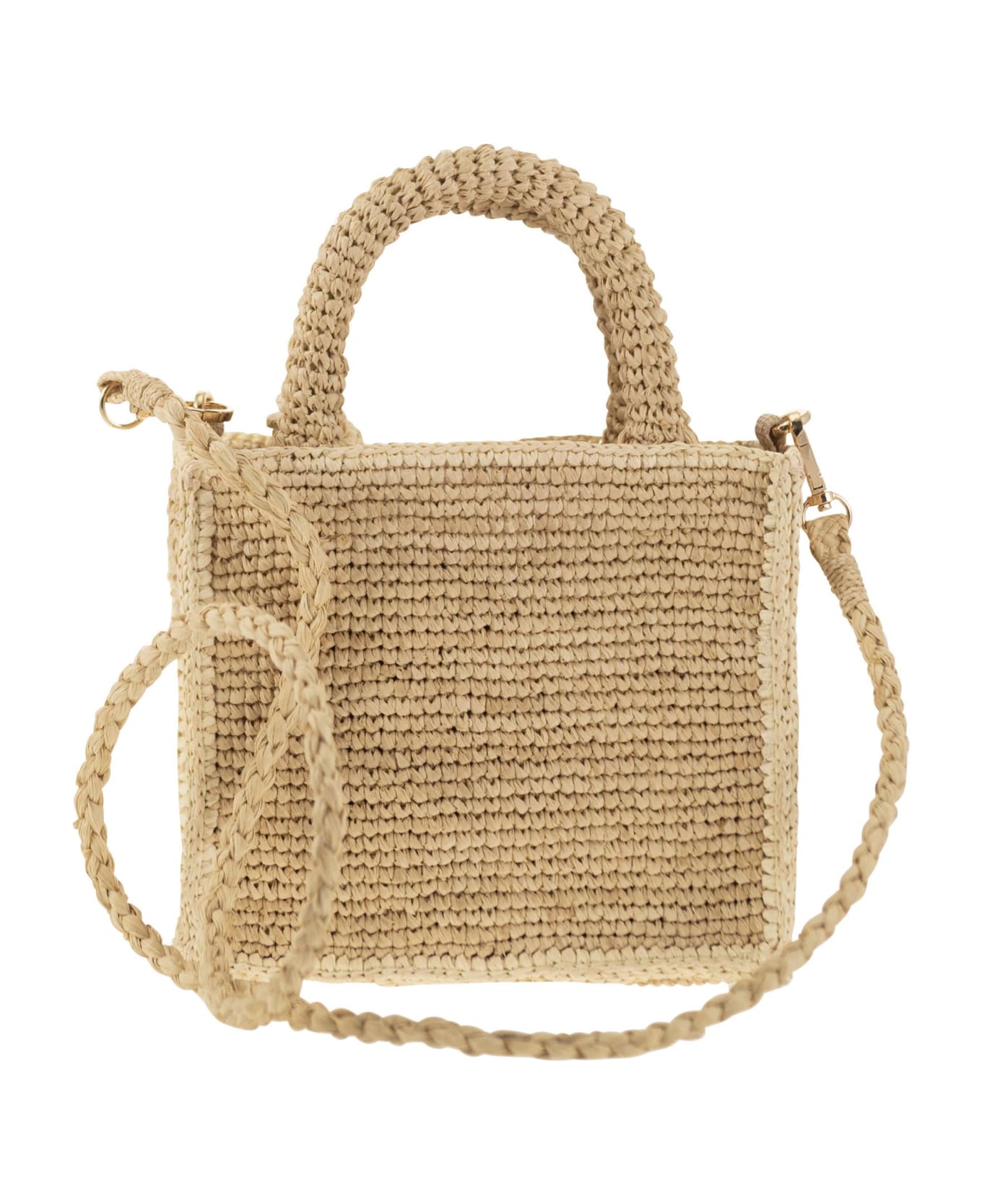 MC2 Saint Barth Vanity - Mini Raffia Bag With Embroidery - Natural