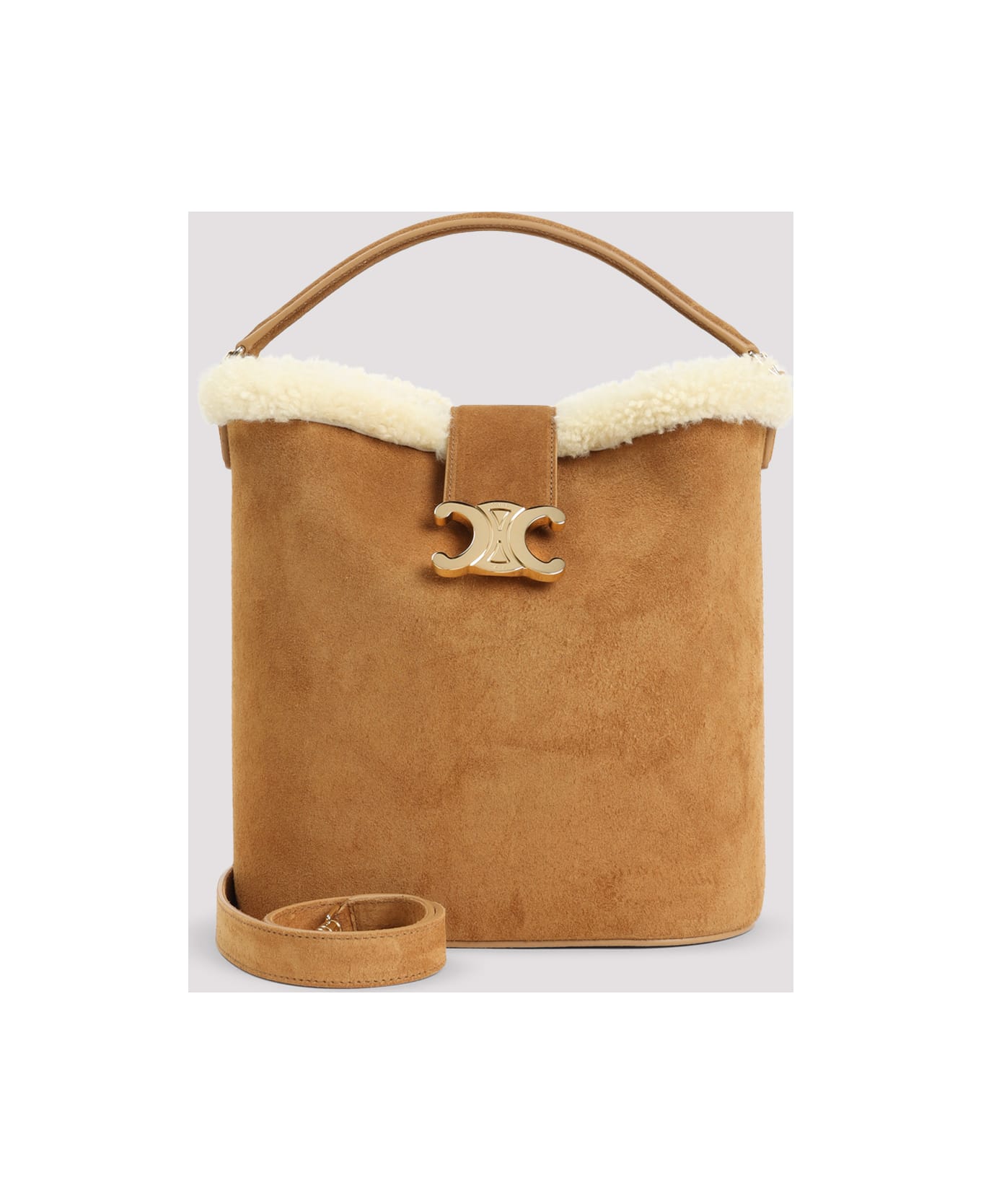 Celine Medium Louise Bucket Bag - Cm Tobacco Cream