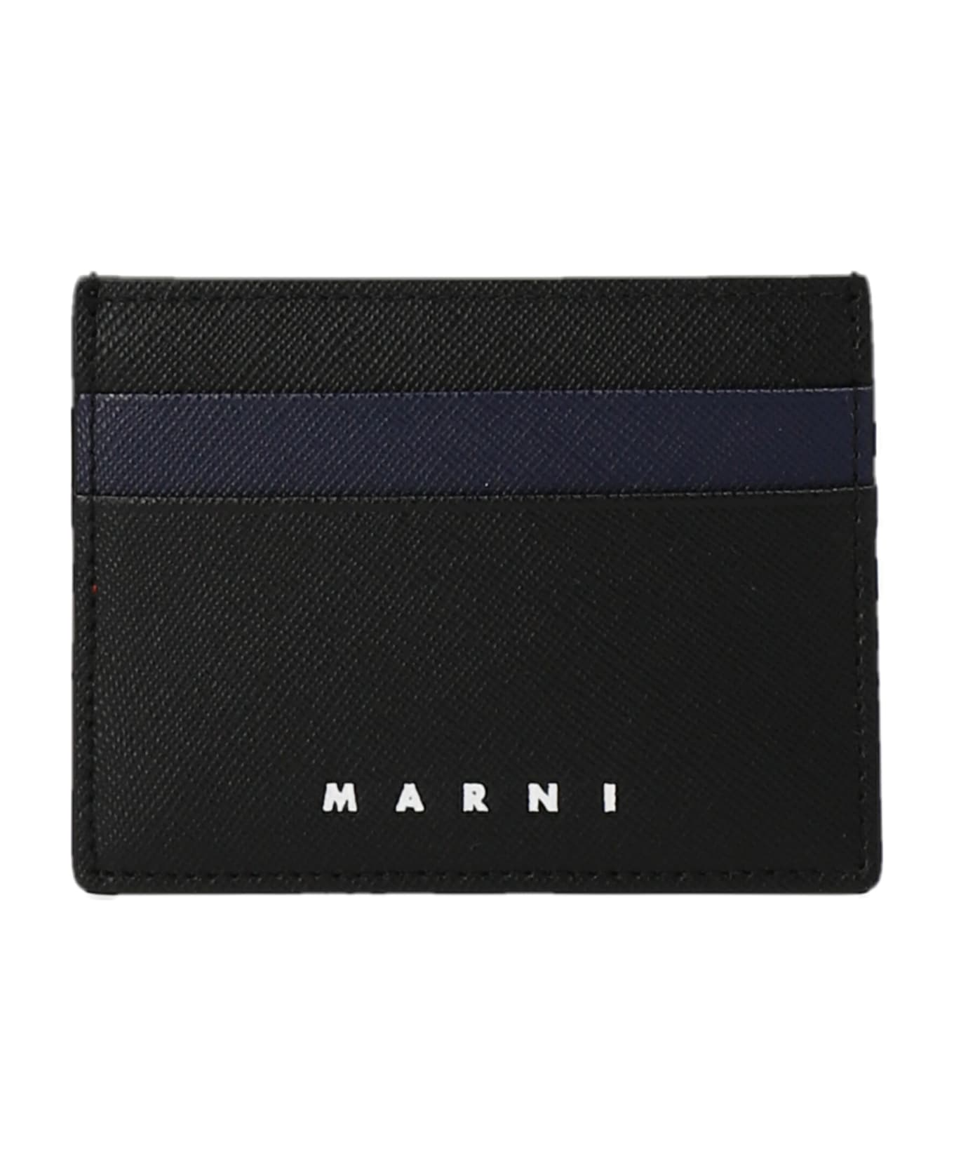 Marni Logo Card Holder - Black   財布