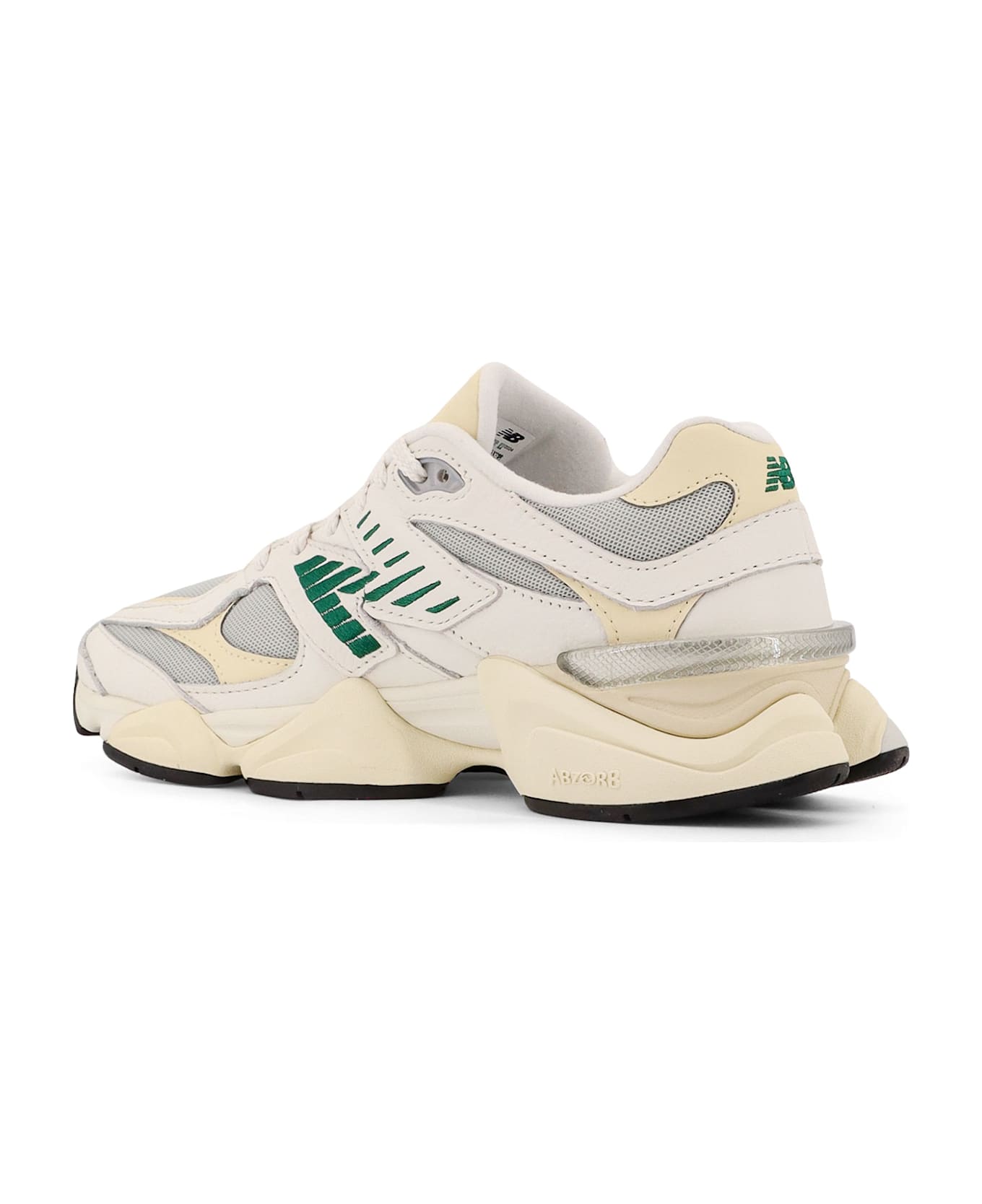 New Balance Mesh And Leather Sneakers - White