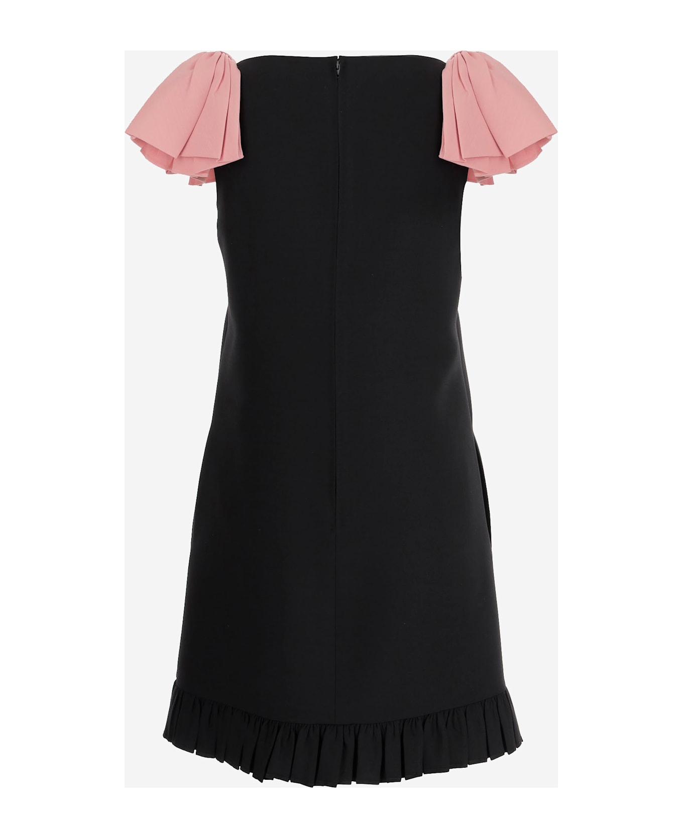 Valentino Crepe Couture Short Dress - Black