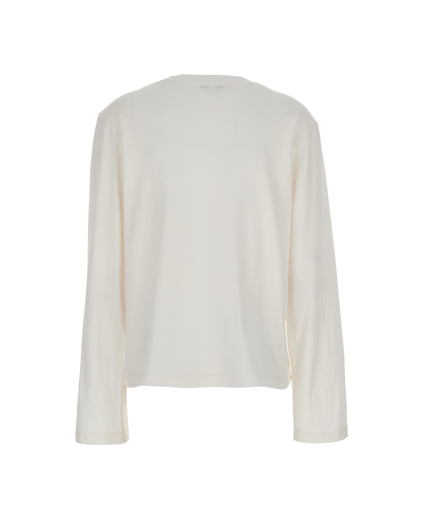 AGOLDE 
runa
 White Crewneck T-shirt With Dropped Shoulders In Cotton Woman - White