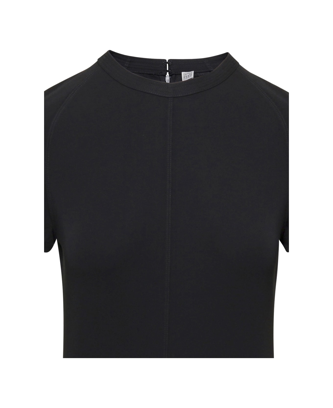 Totême Black Crewneck Fluid Maxi Dress In Viscose Woman - Black ワンピース＆ドレス