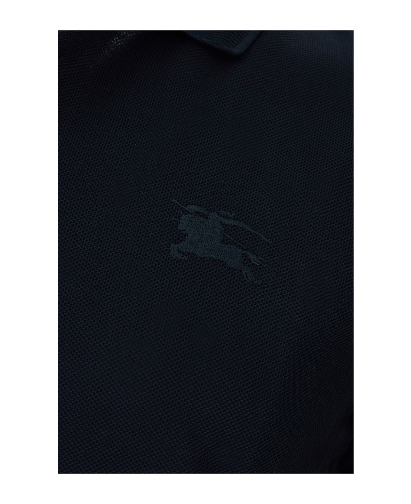 Burberry Navy Blue Piquet Polo Shirt - COAL BLUE