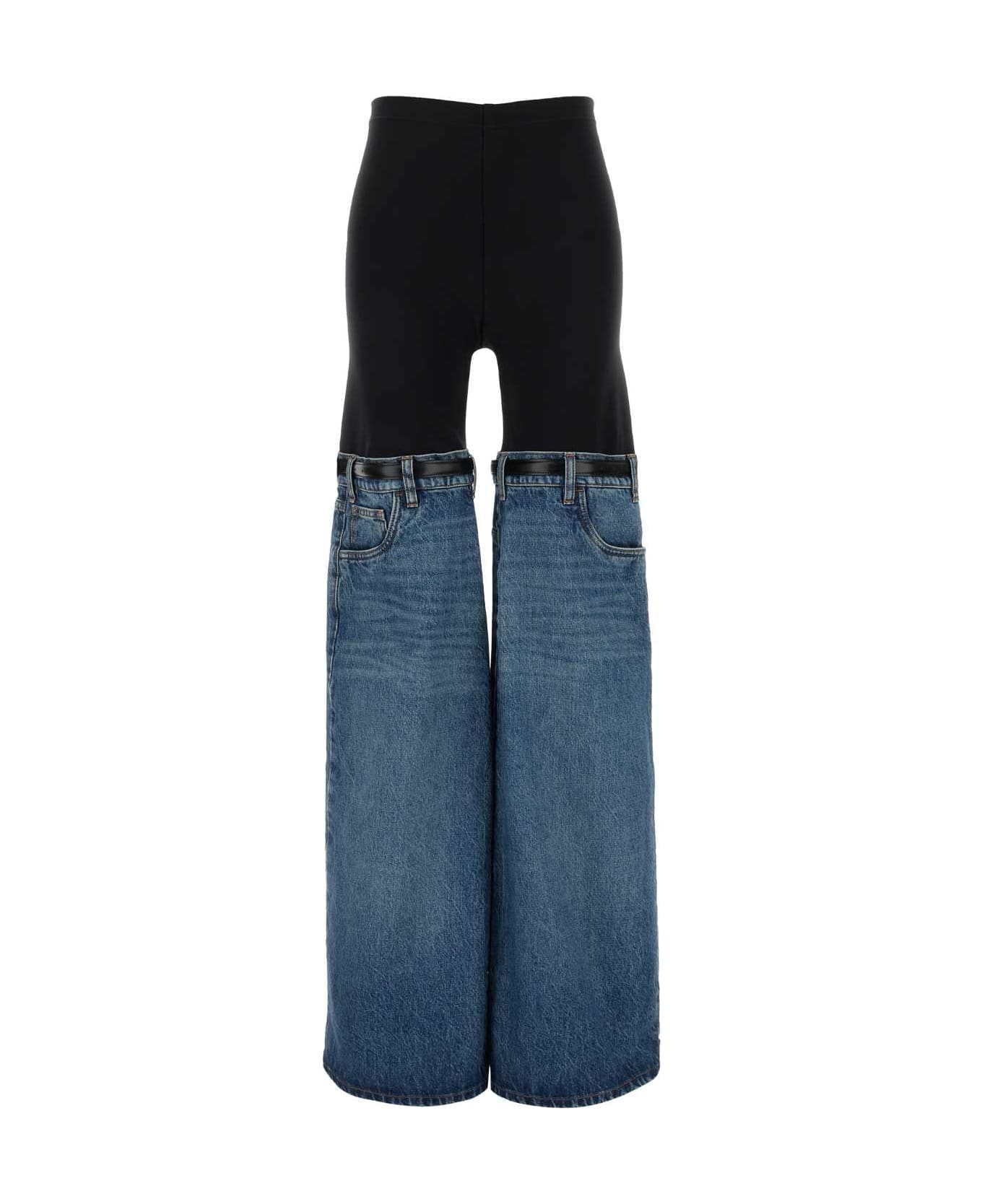 Coperni Two-tone Denim Jeans - BLACKBLUE