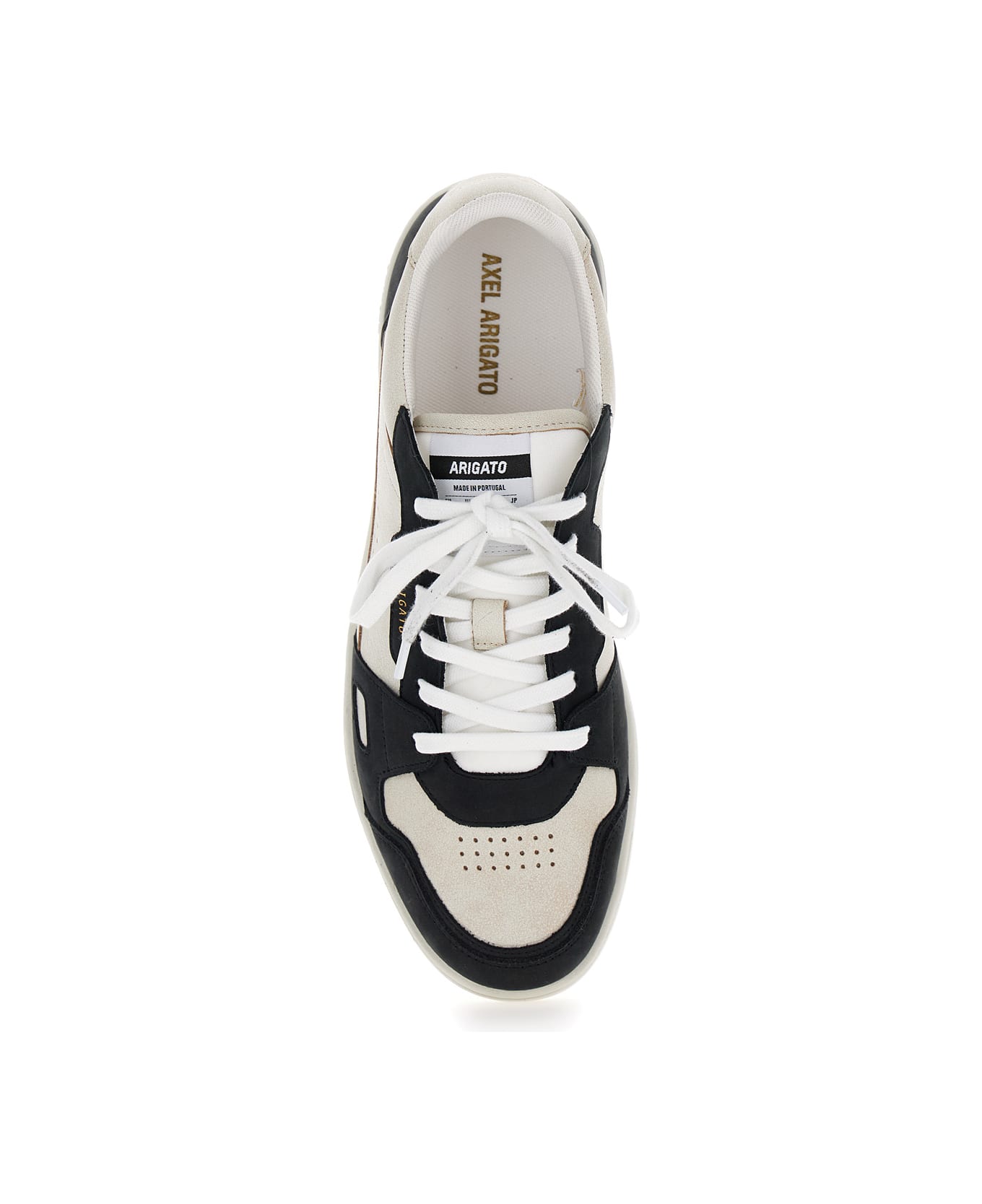 Axel Arigato 'dice Lo' Black And Beige Two-tone Sneakers In Calf Leather Man - White/black
