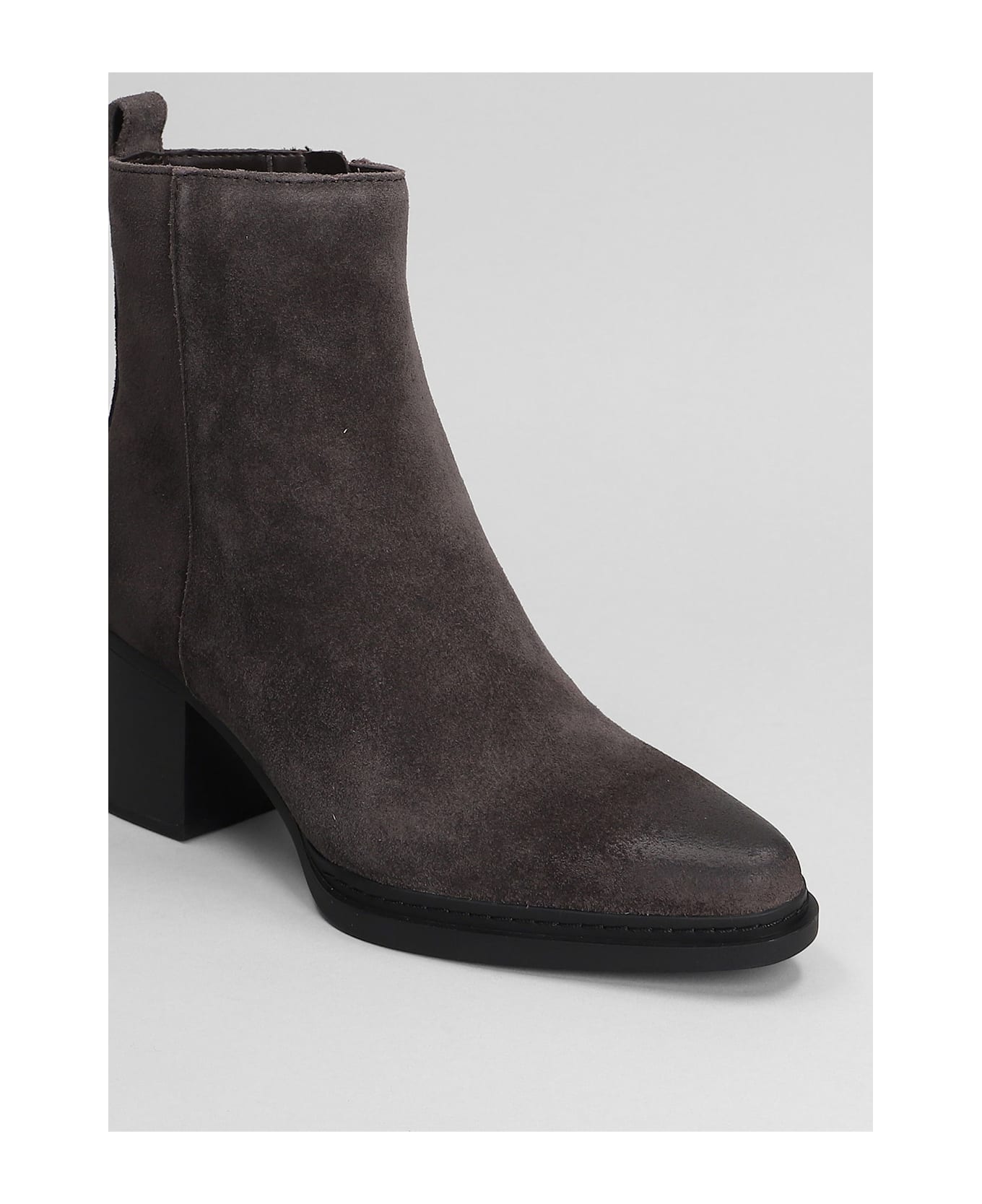 Michael Kors Lex Bootie High Heels Ankle Boots In Brown Suede - brown