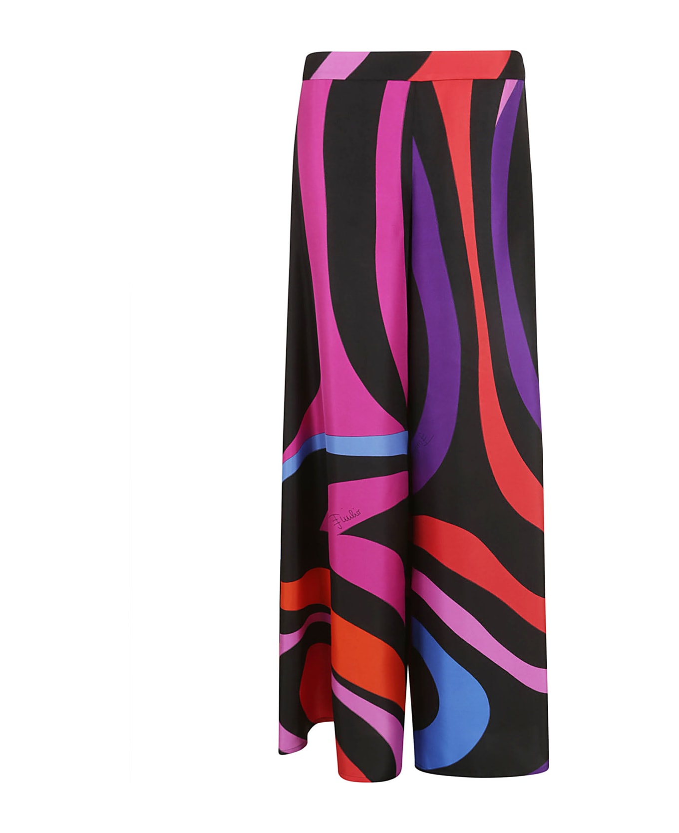 Pucci Trousers - Silk Twill - Peonia Rosso