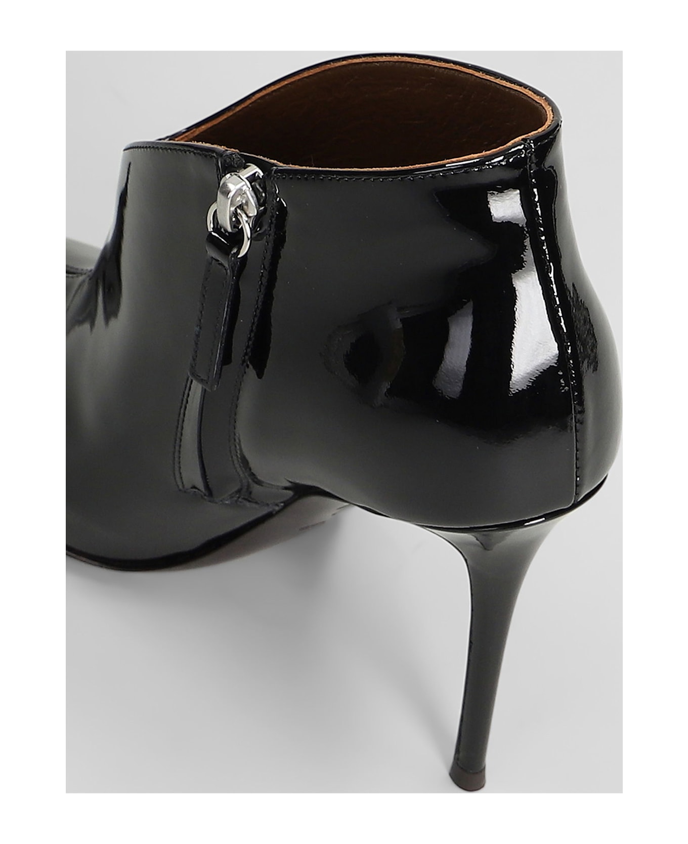 Giuseppe Zanotti Raquel 105 High Heels Ankle Boots In Black Patent Leather - black