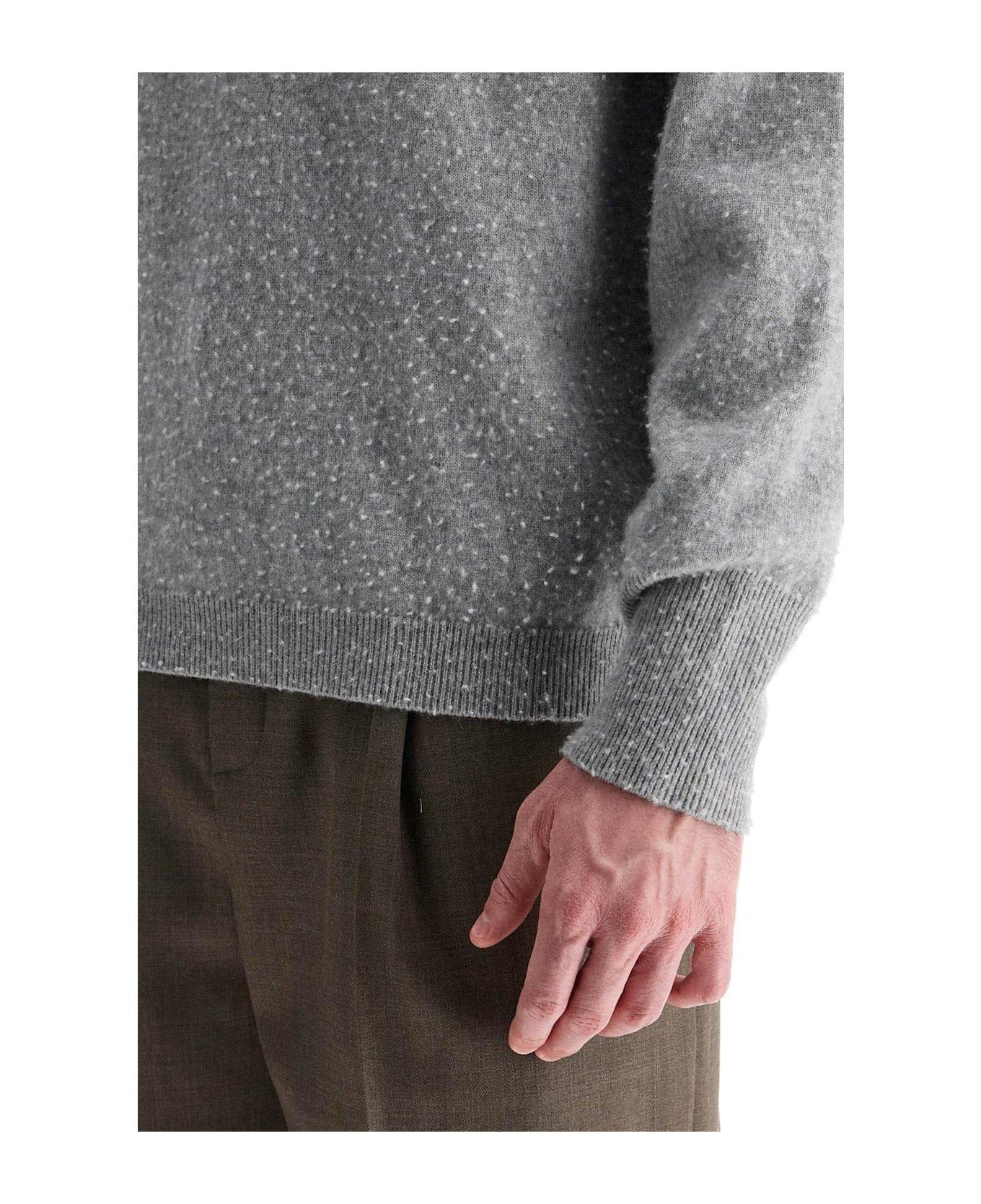 Maison Margiela Crewneck Knitted Jumper - LIGHT GREY (Grey)