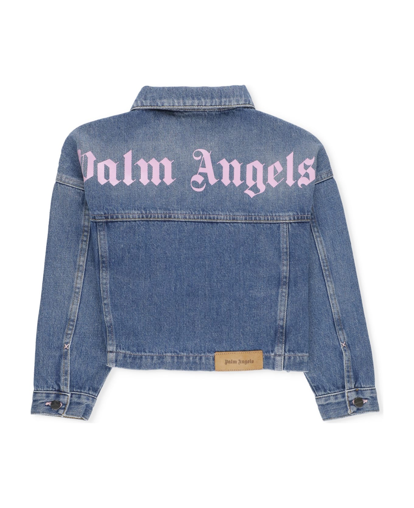 Palm Angels Cottone Jeans Jacket - Blue