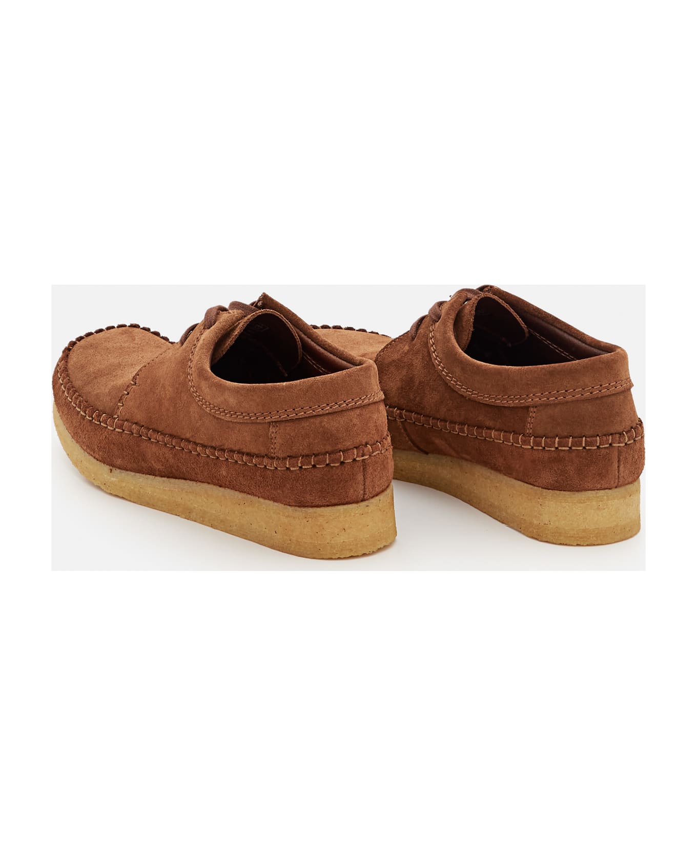 Clarks Weaver Suede Lace-up Shoes - Brown