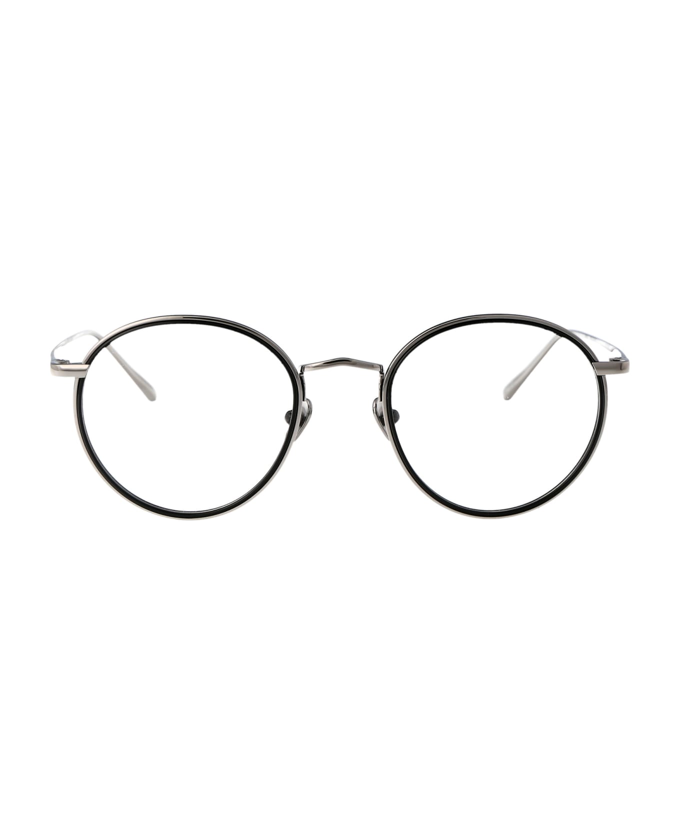Linda Farrow Comer Glasses - WHITEGOLD/BLACK/OPTICAL