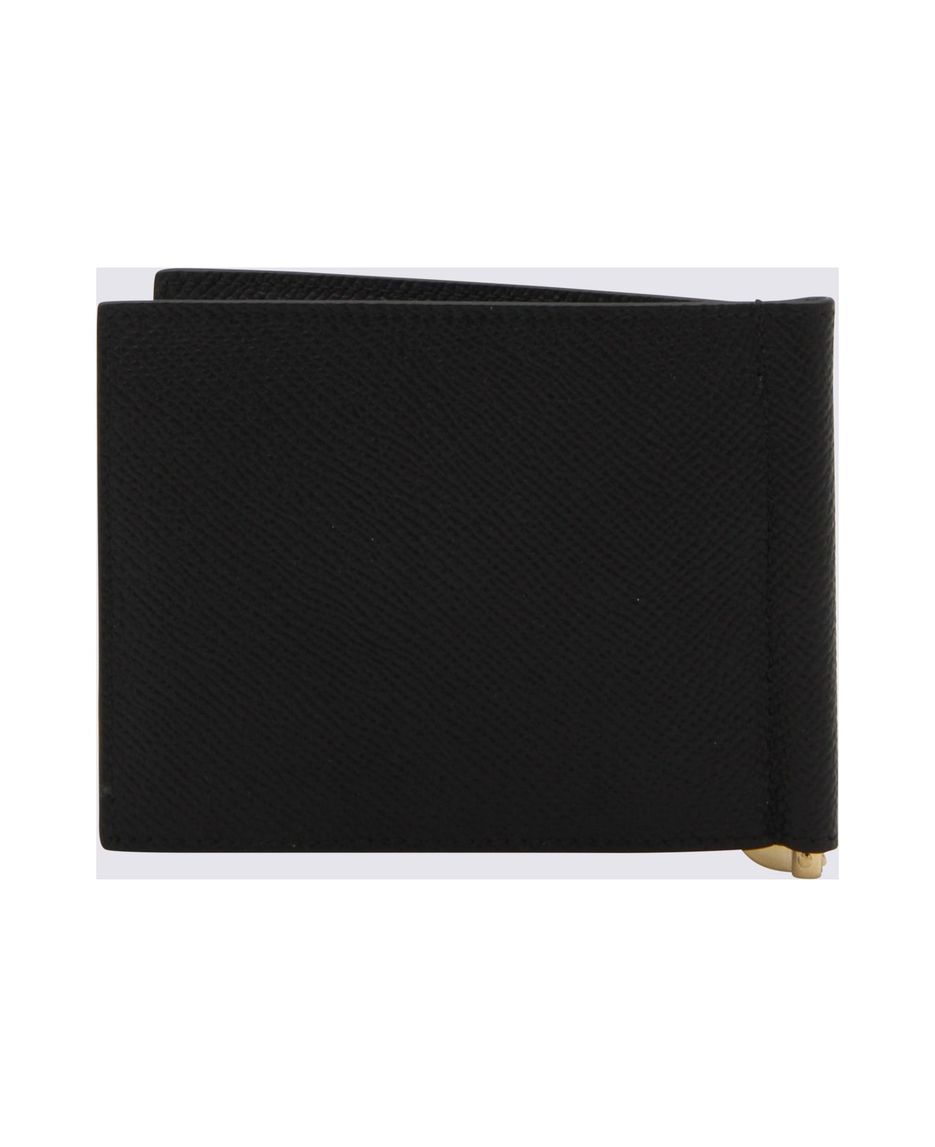 Ferragamo Black Leather Wallet - BLUE GRAPHITE
