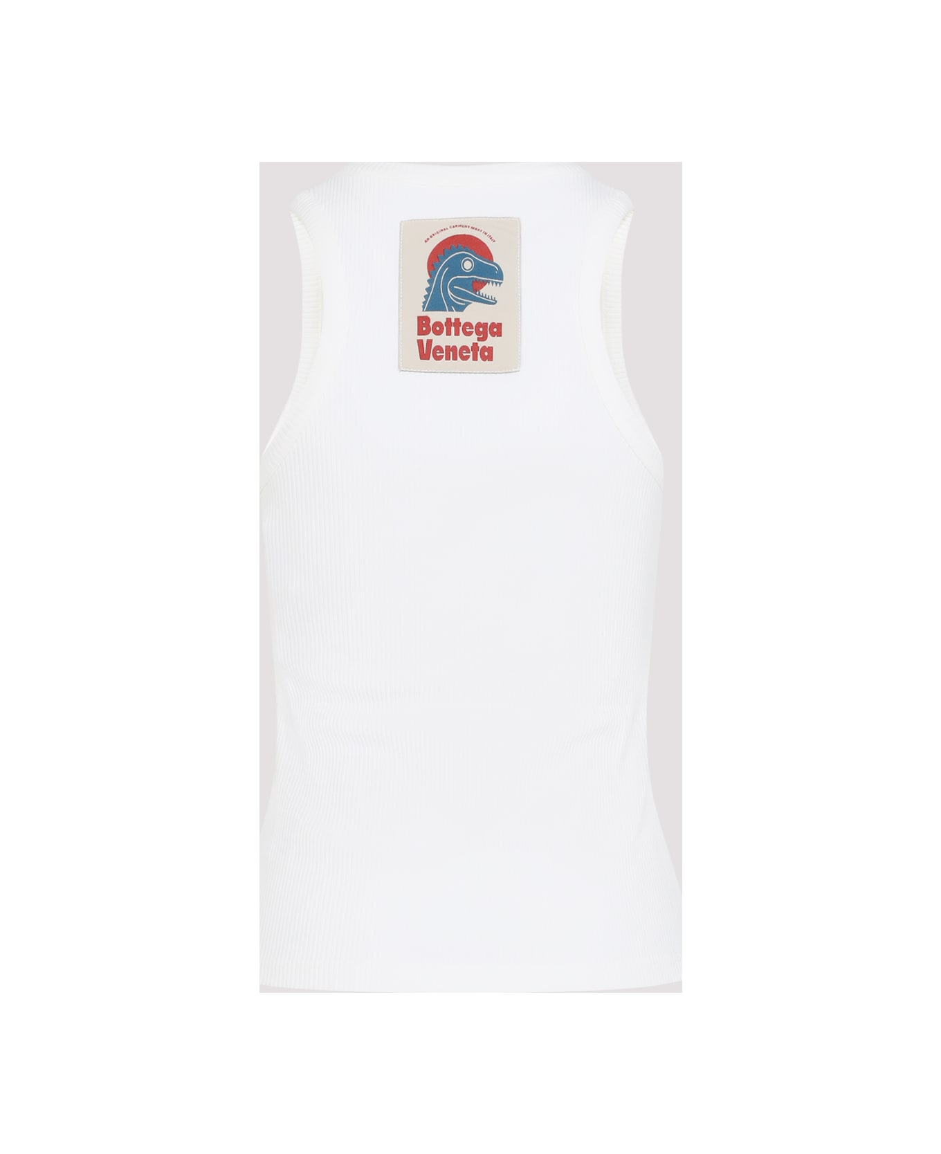Bottega Veneta Cotton Ribbed Tank Top - Chalk