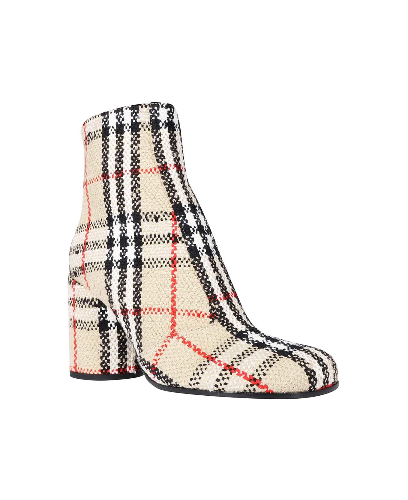 Burberry Fabric Ankle Boots - Beige ブーツ