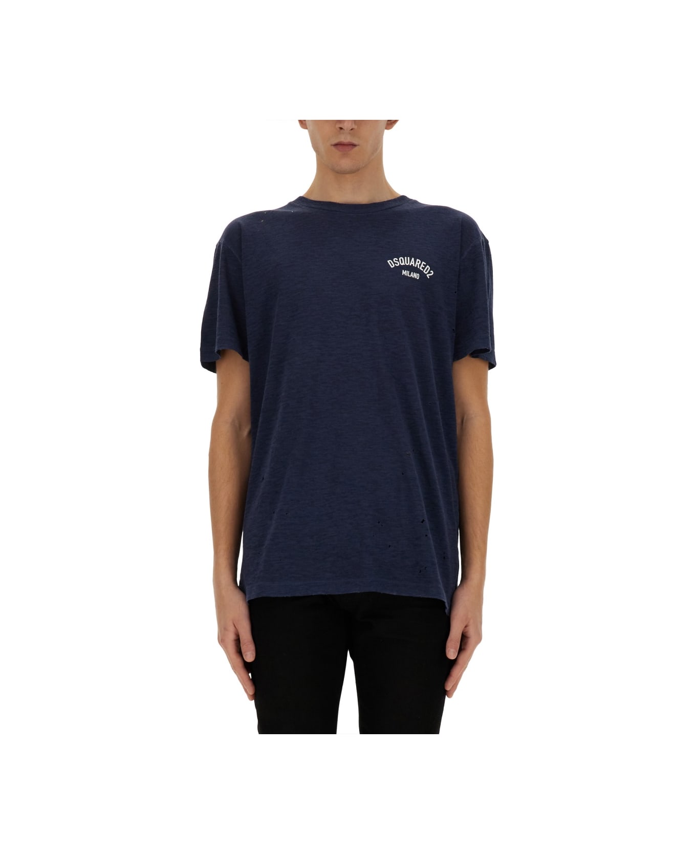 Dsquared2 T-shirt With Logo - Navy Blue