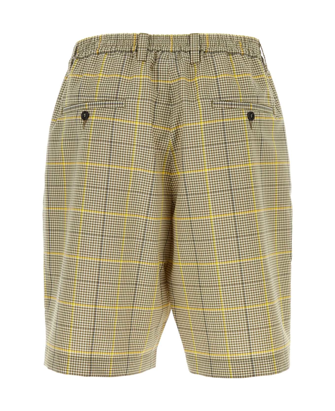 Marni Printed Wool Blend Bermuda Shorts - INDIAYELLOW ショートパンツ