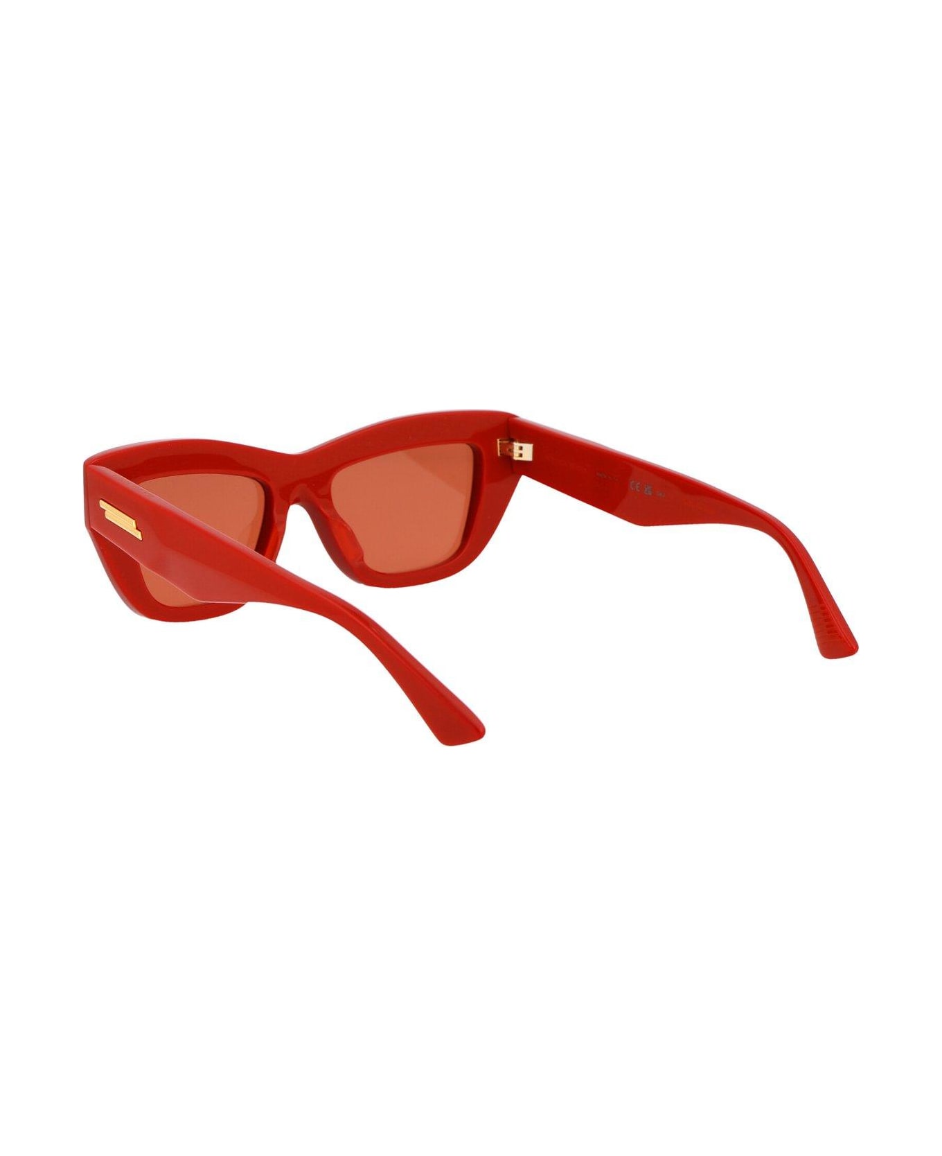 Bottega Veneta Eyewear Rectangle Frame Sunglasses - 004 orange orange orange