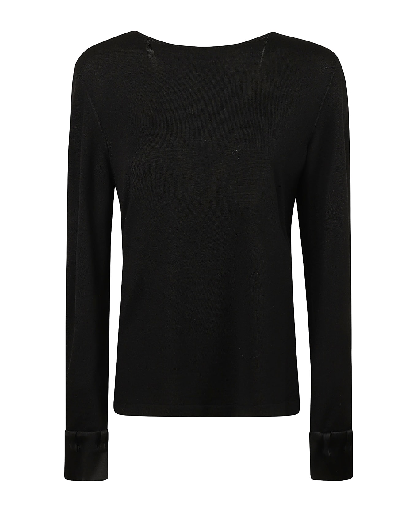 Alberta Ferretti Boat Neck Jumper - Black