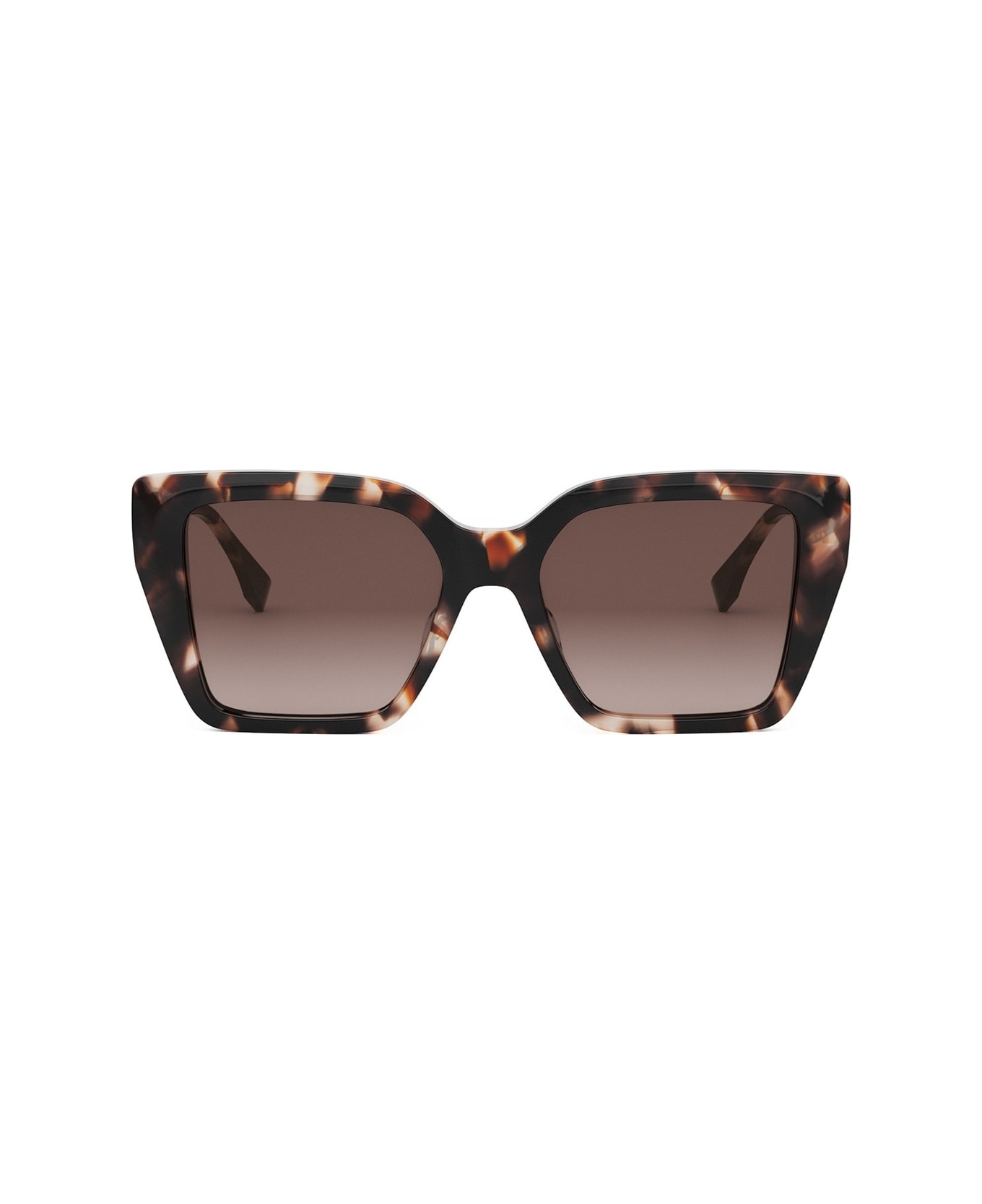 Fendi Eyewear Fendife40161i Ff Diamonds 55f Havana Sunglasses - Havana