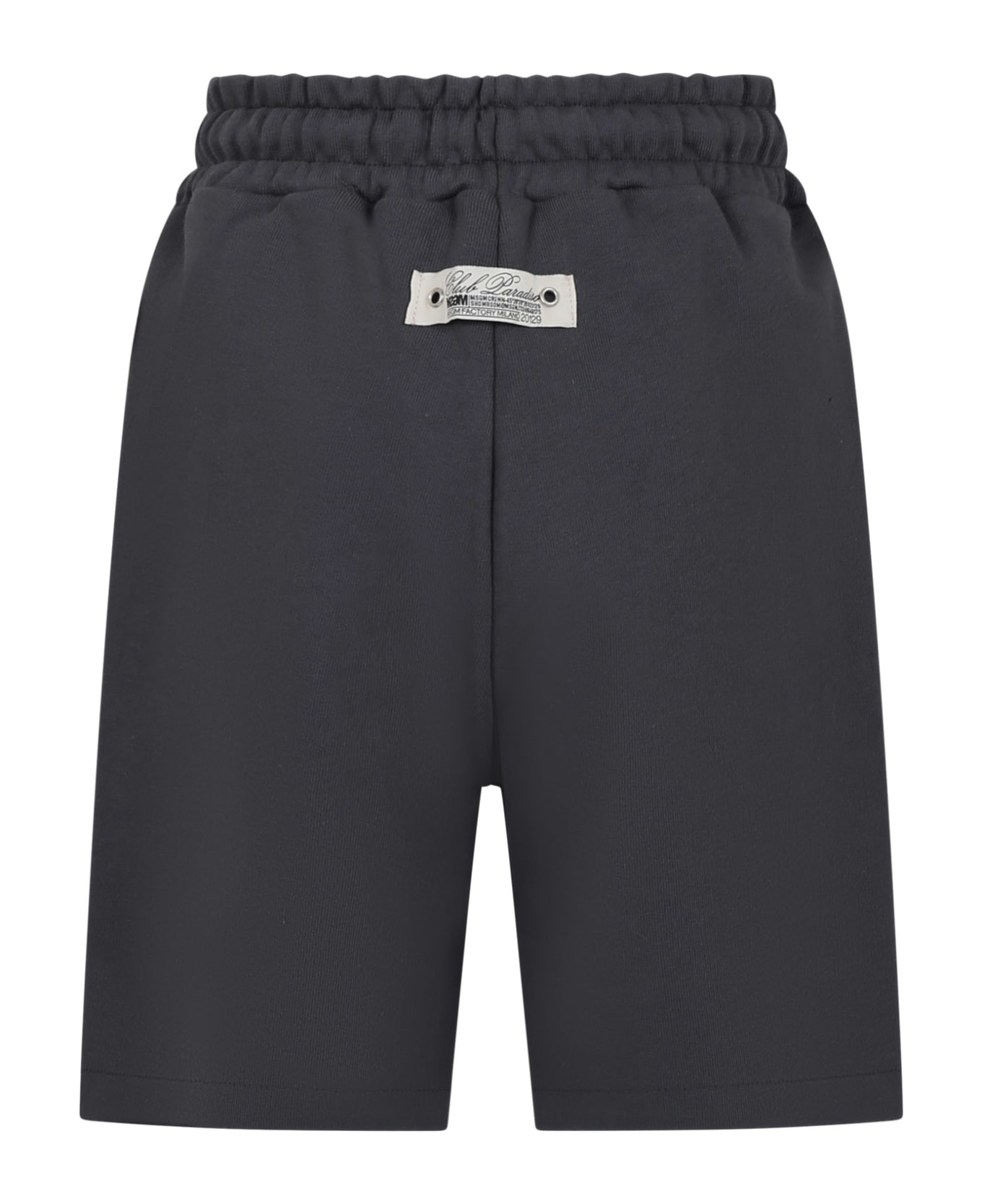 MSGM Grey Shorts For Boy With Logo - Grey