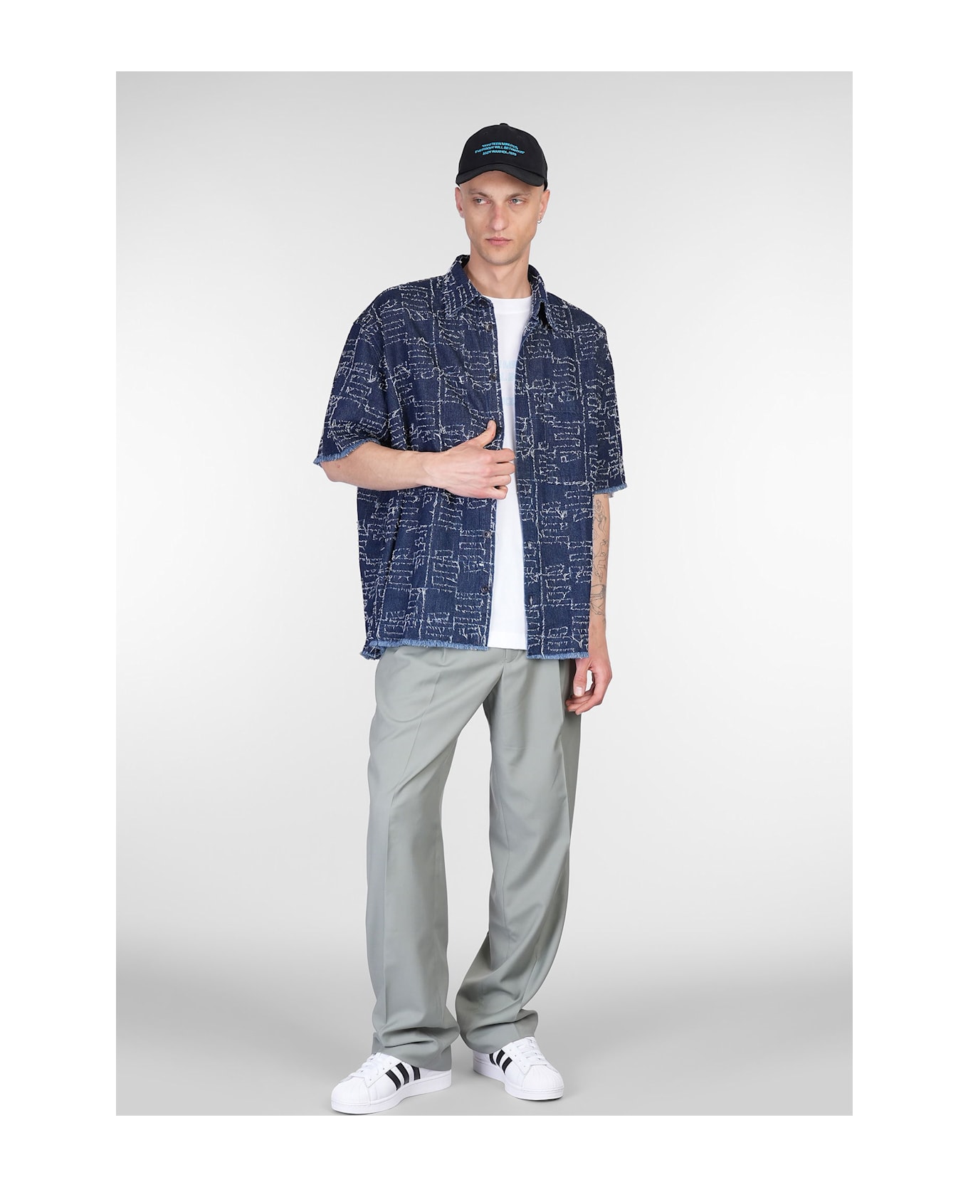 Études Shirt In Blue Cotton - blue