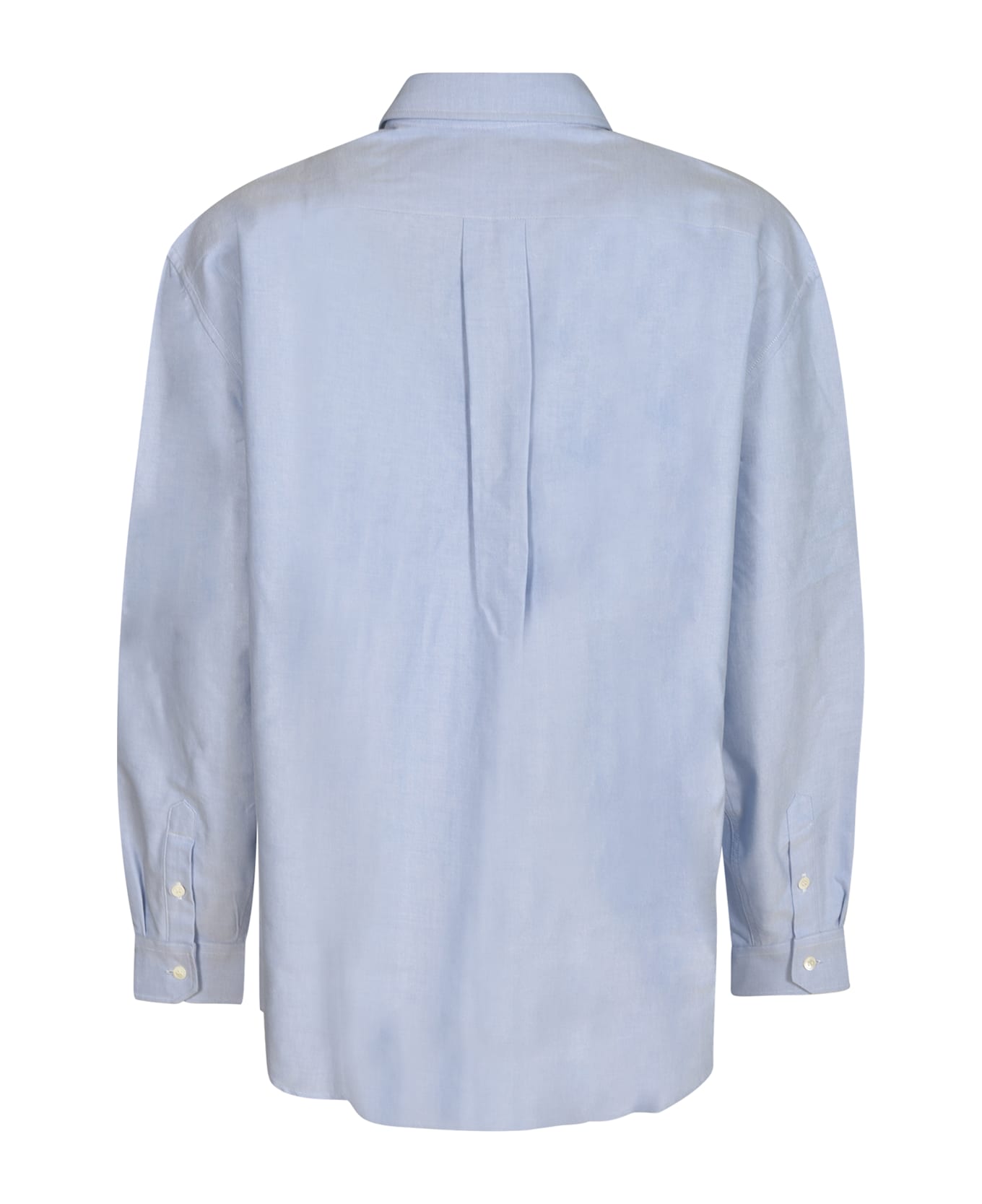 Marni Logo Embroidery Oversized Shirt - Sapphire