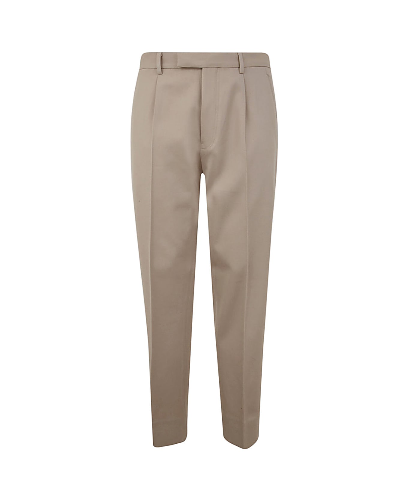 Zegna Cotton And Wool Pants - Beige
