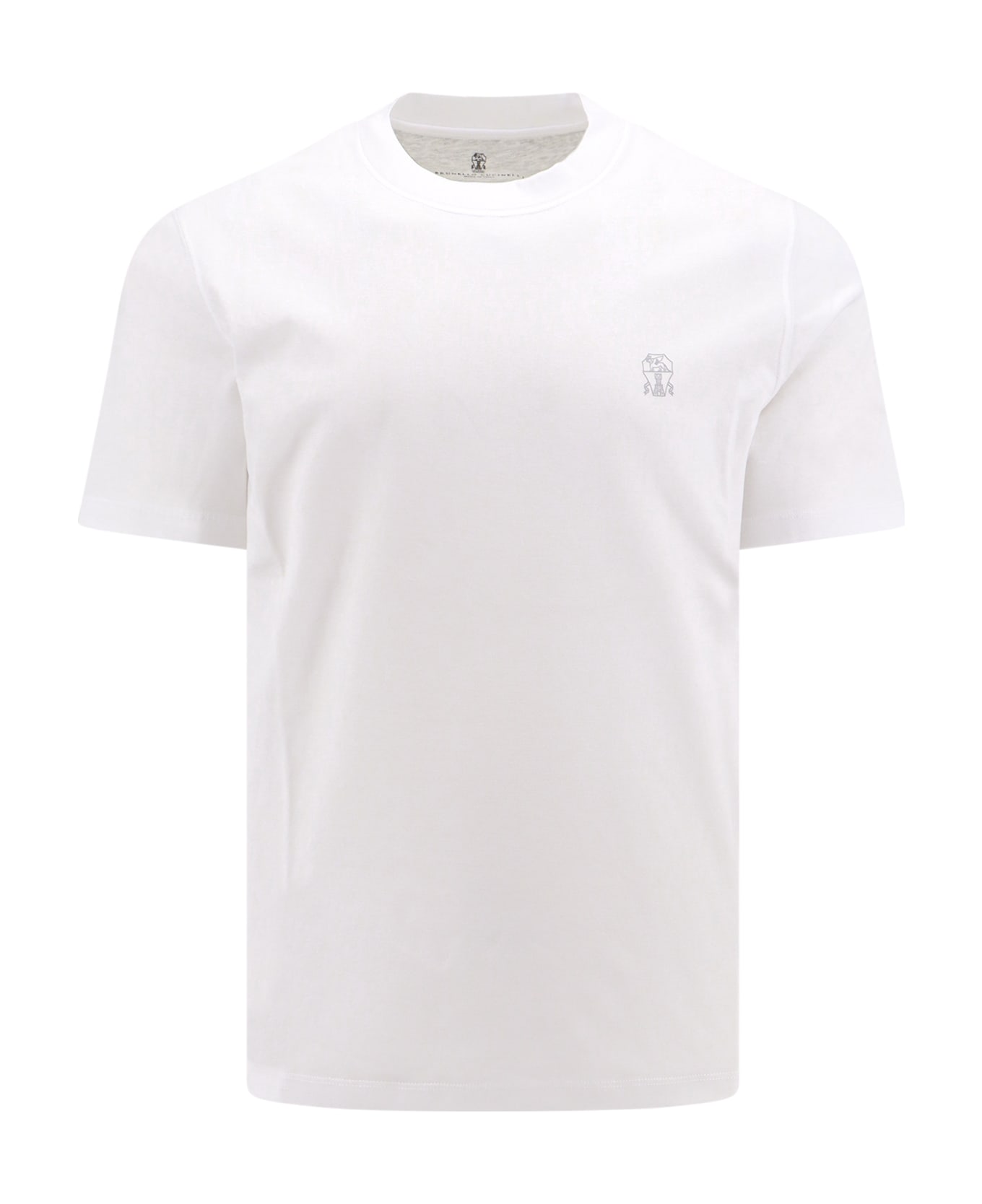 Brunello Cucinelli T-shirt With Logo Print - White