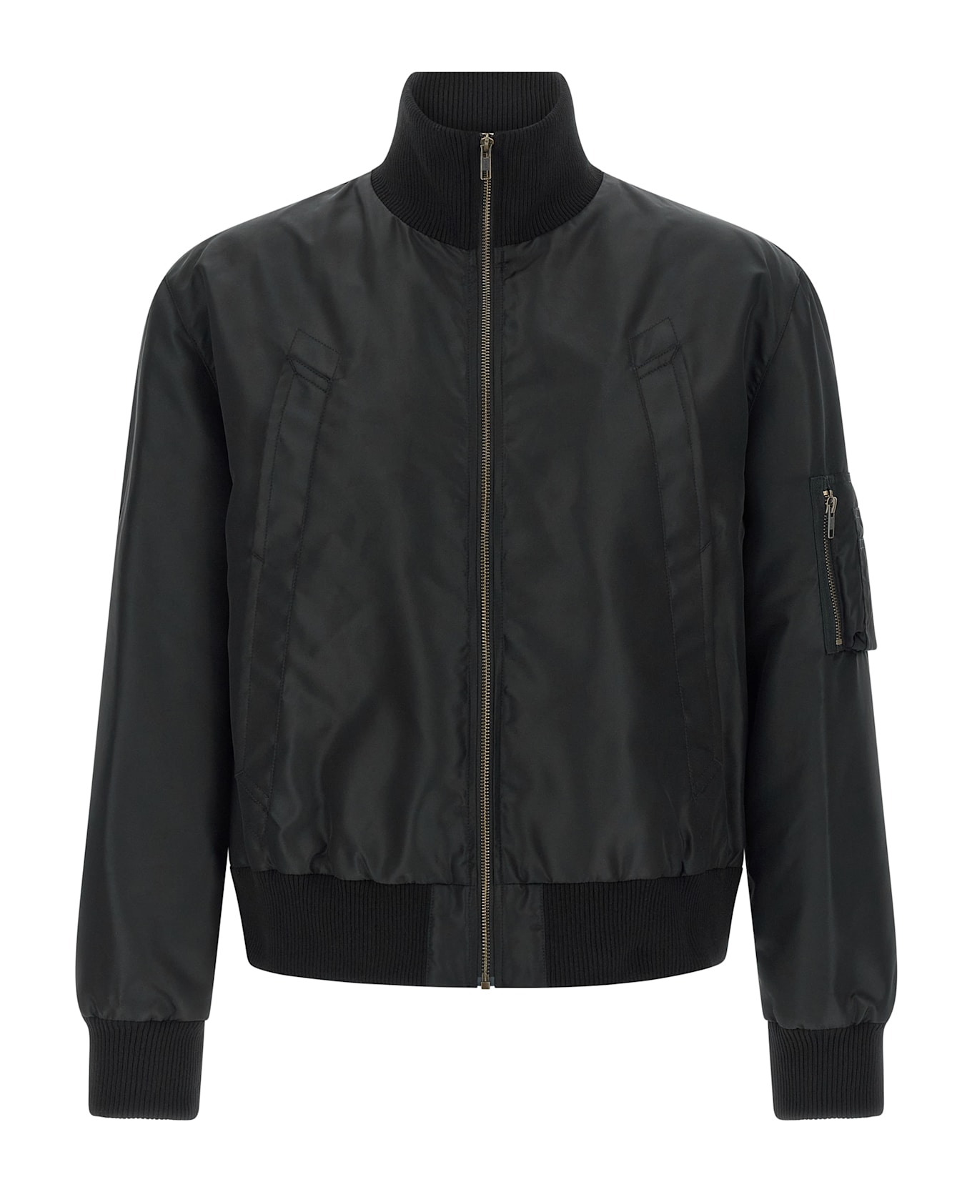 MM6 Maison Margiela 'white Stitch Line' Bomber Jacket - Black  