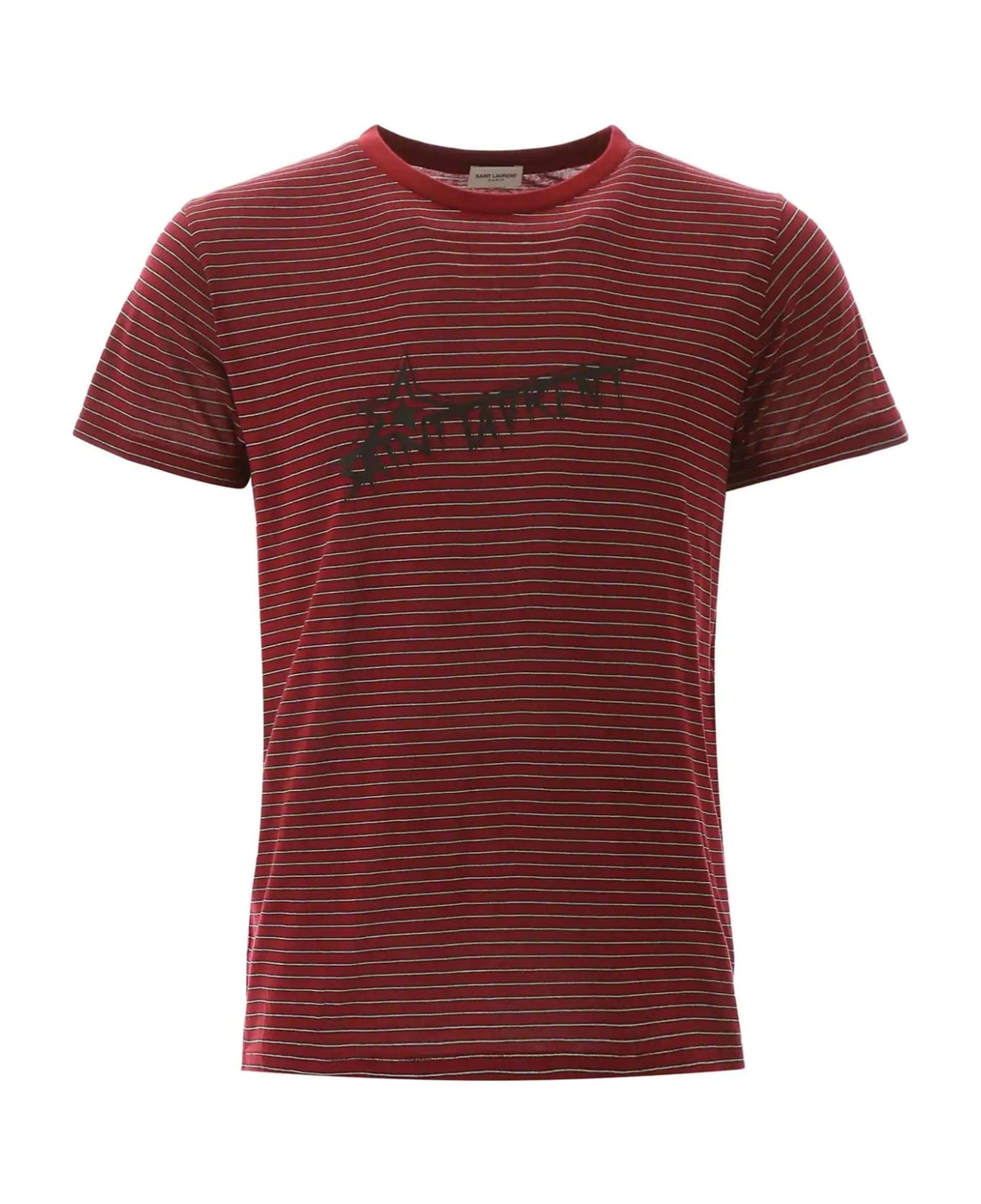 Saint Laurent Cotton Logo T-shirt - Red