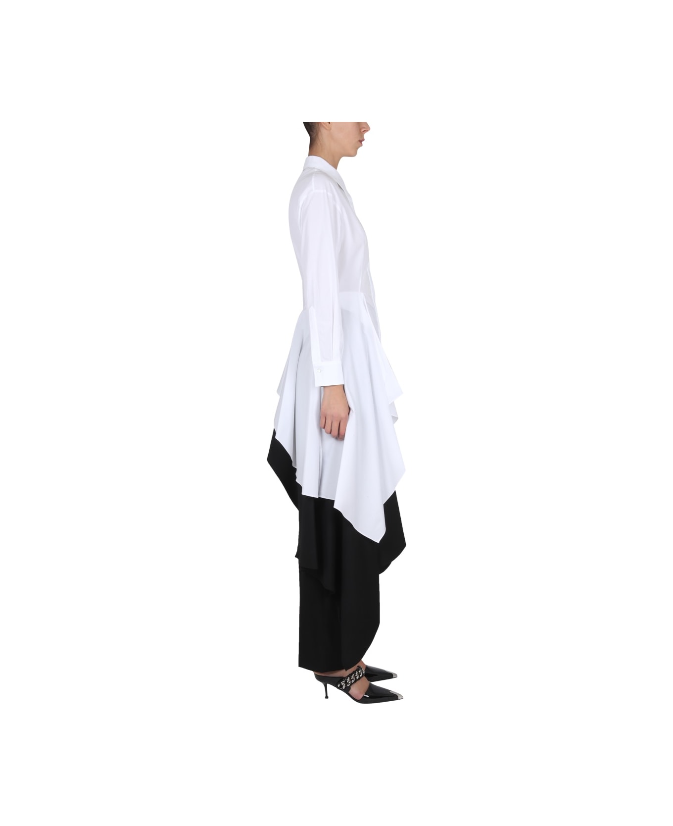 Alexander McQueen Asymmetric Shirt - WHITE