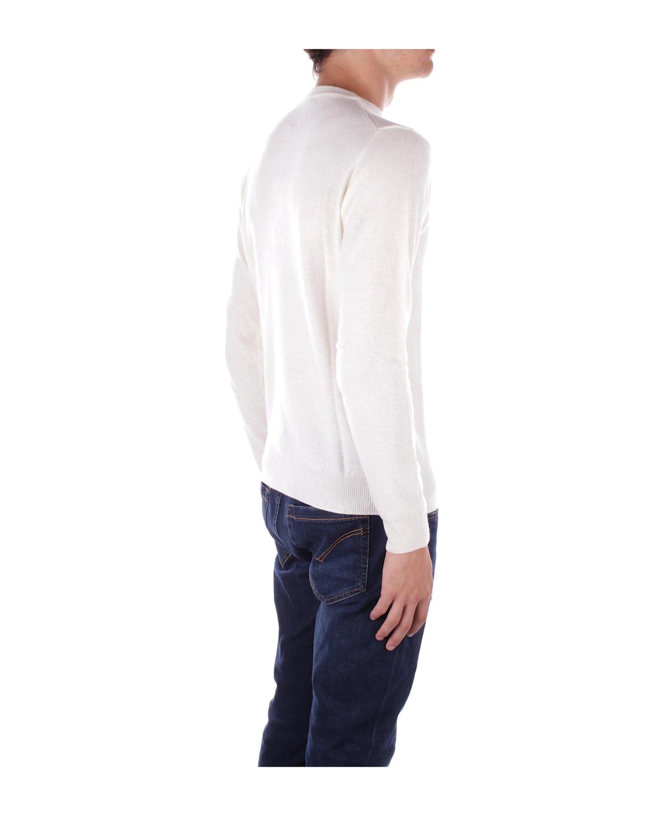 Woolrich Logo Embroidered Crewneck Jumper - Milky Cream