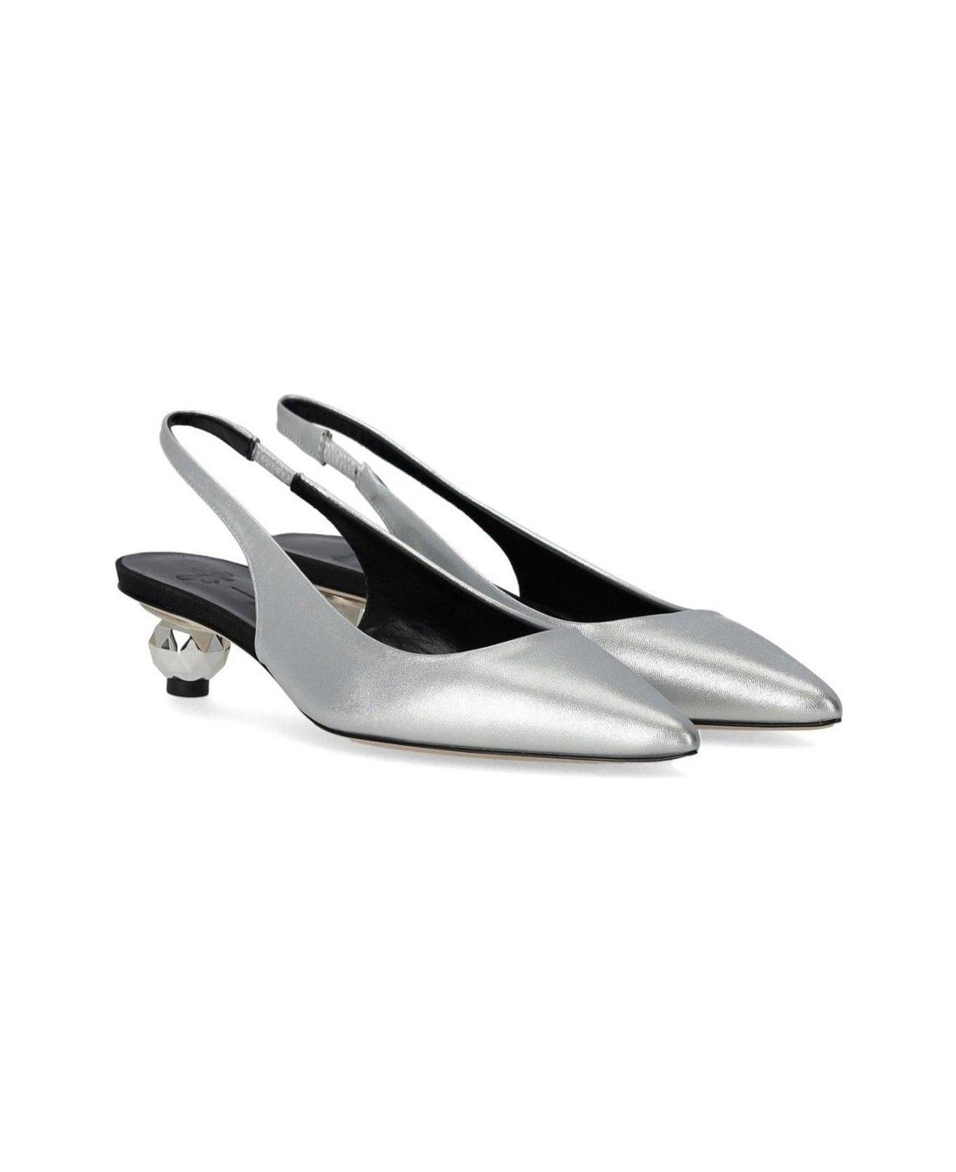 Weekend Max Mara Gallico Slingback Pumps - Silver