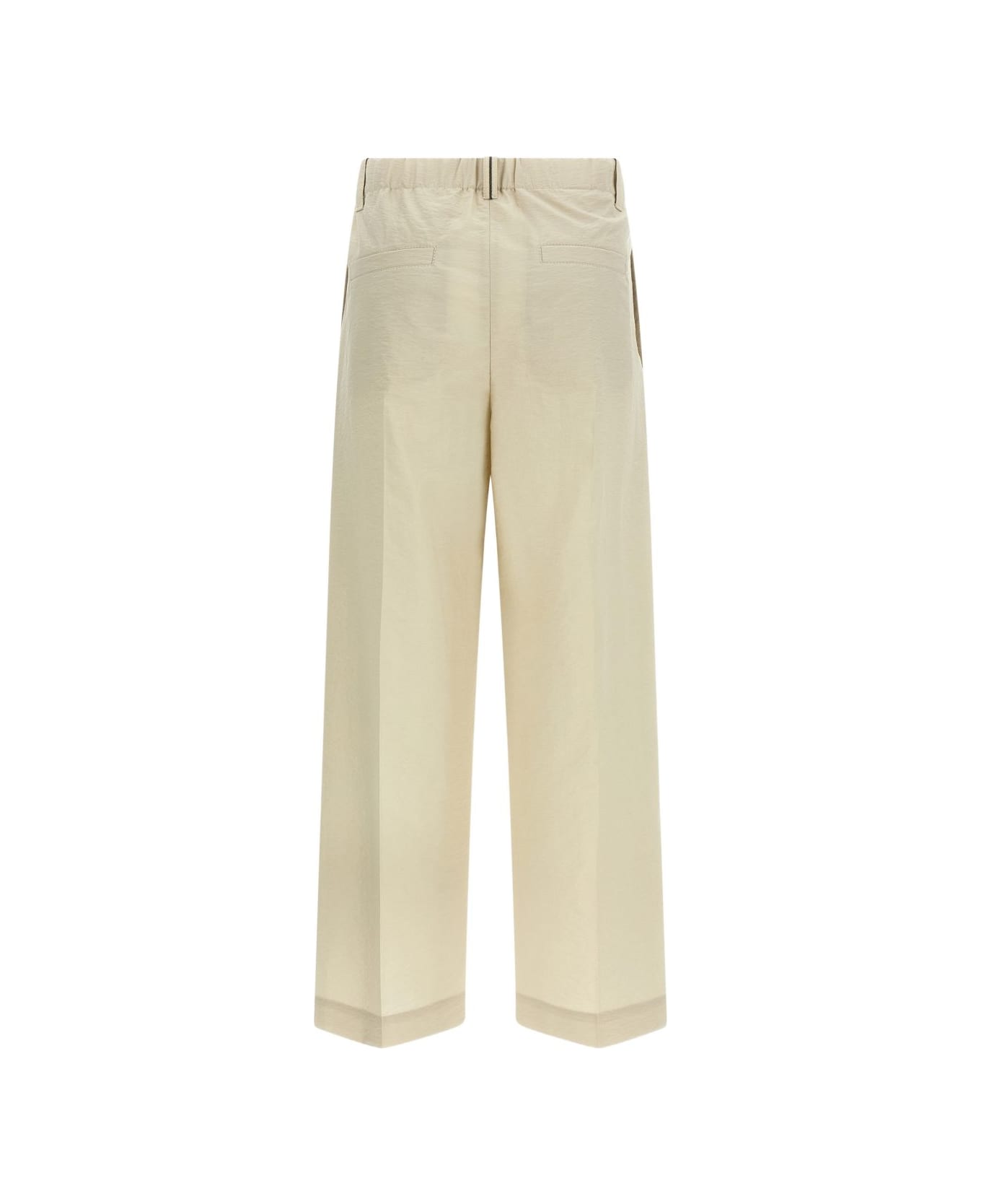 Brunello Cucinelli Cotton Trousers - Beige