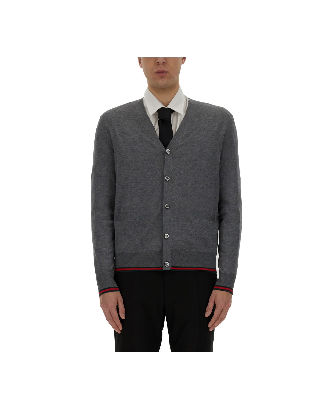 Gucci Web Pattern Cardigan - BLUE