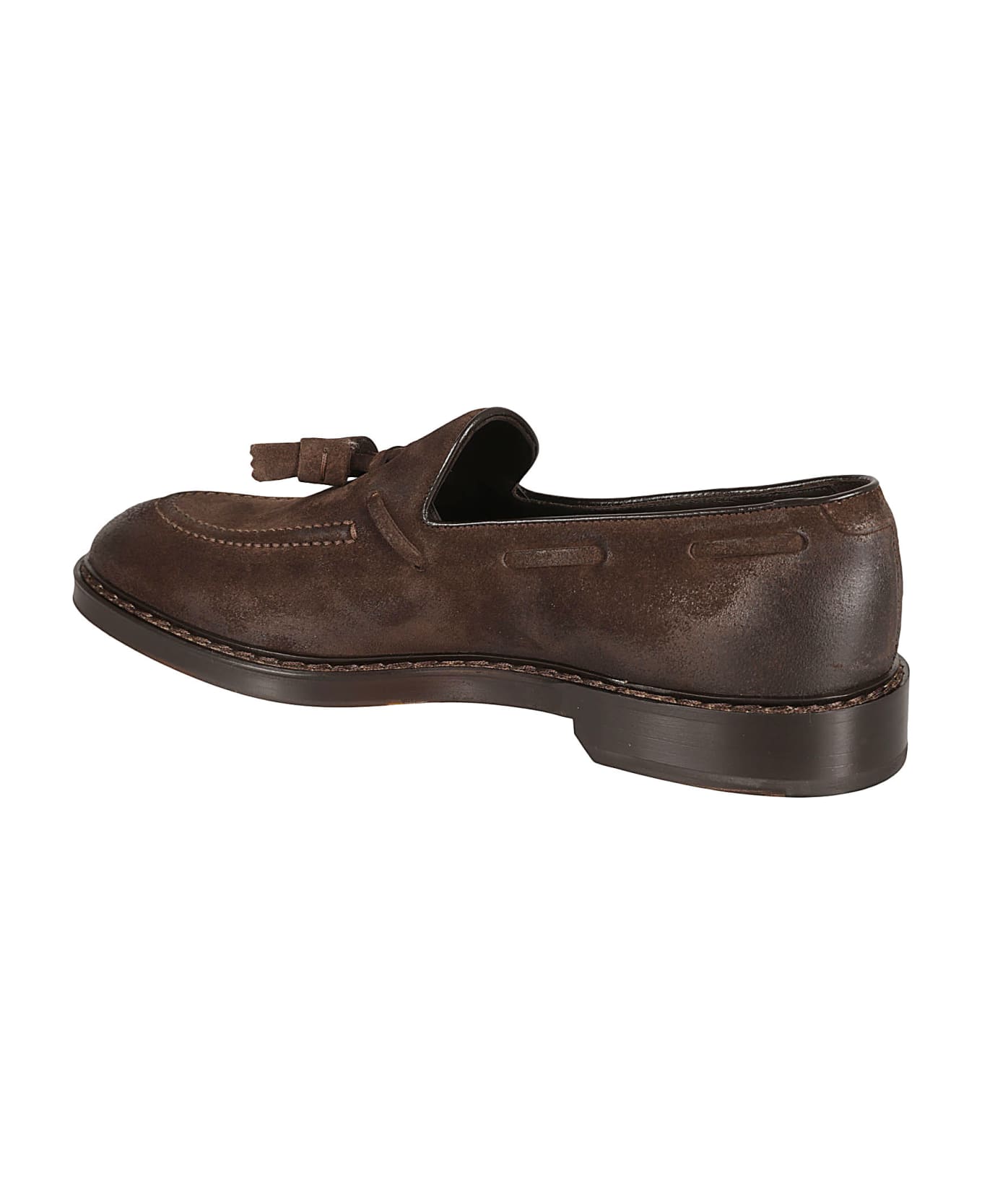 Doucal's Vintage Style Oil Loafers - Brown